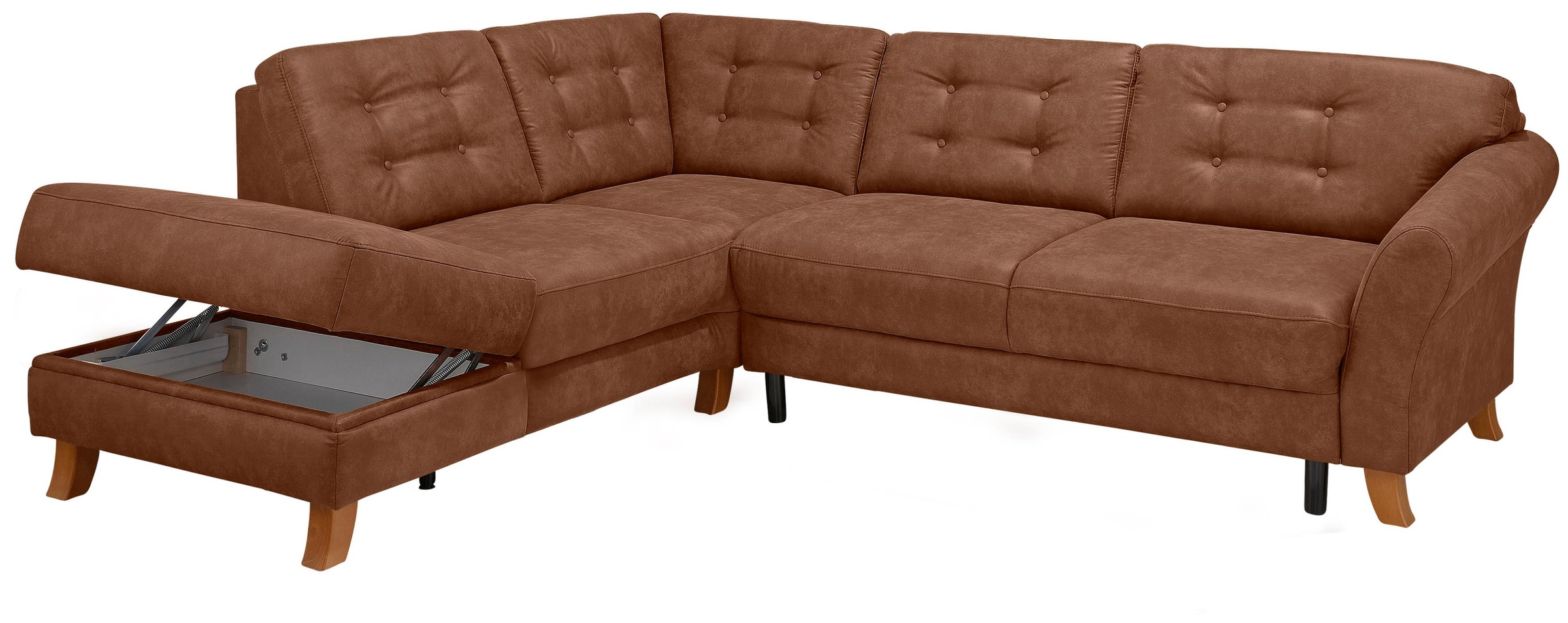 Home affaire Ecksofa »Trondheim L-Form«, mit Federkern