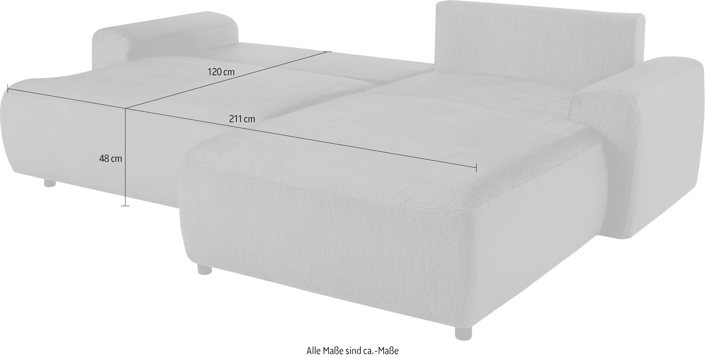 exxpo - sofa fashion Ecksofa »Game, gemütlich mit 5 Rückenkissen und 2 Zierkissen, L-Form«, inkl. Bettfunktion und Bettkasten, bequem, tolle Verarbeitungsdetails