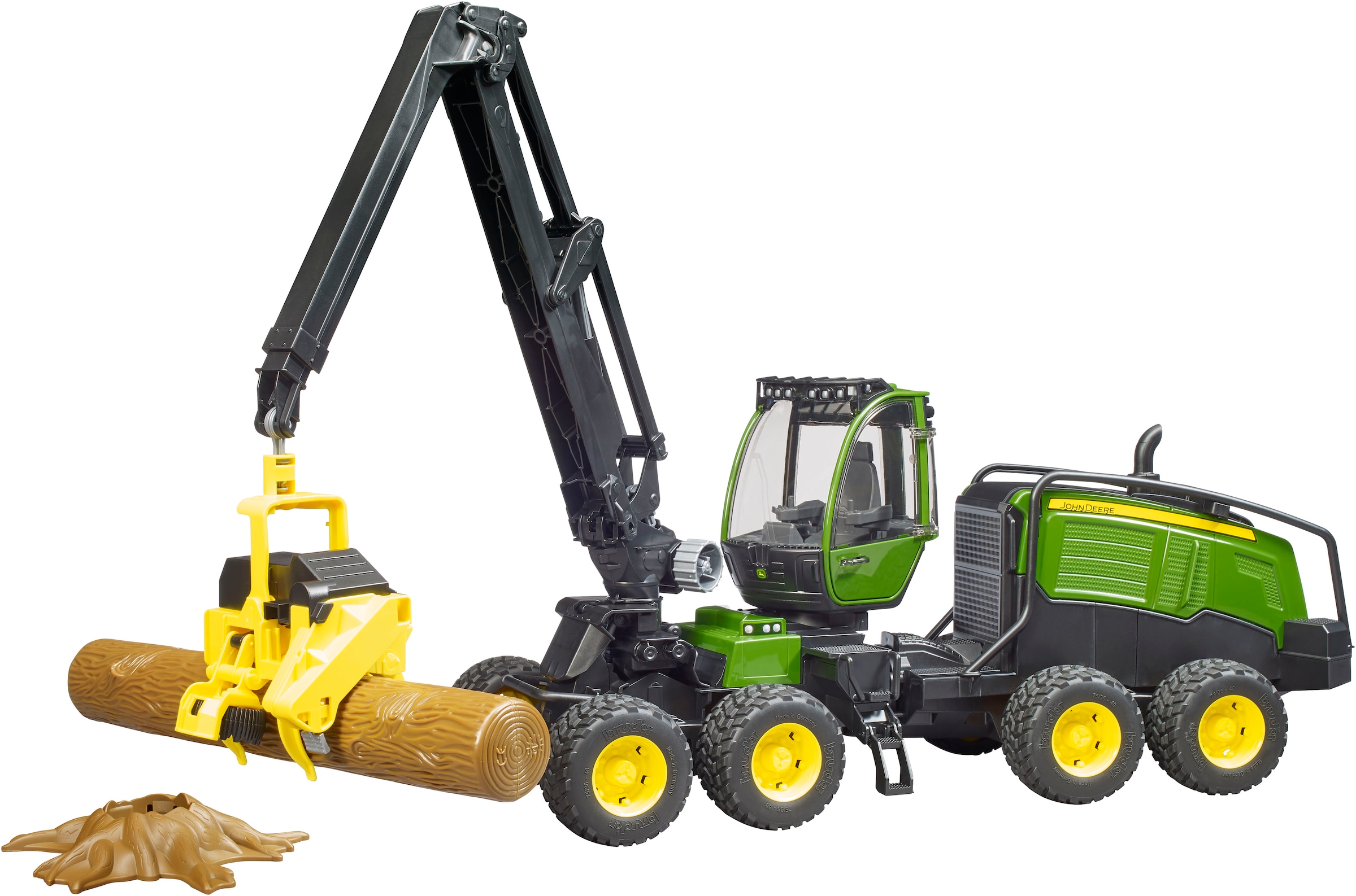 Bruder® Spielzeug-Forstmaschine »John Deere 1270G Harvester mit 1 Baumstamm (02135)« Made in Europe