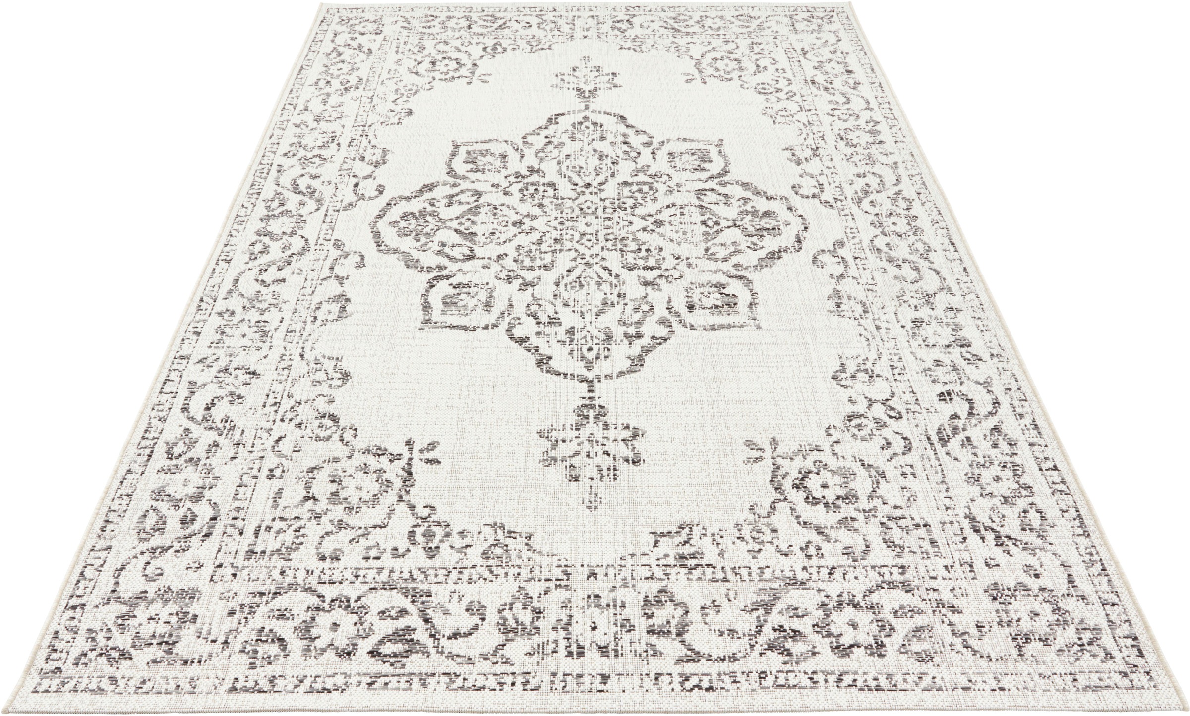 NORTHRUGS Teppich »Tilos«, rechteckig, 8 mm Höhe, In- & Outdoor, Kurzflor, Orientalisch, Vintage, Wohnzimmer, Garten