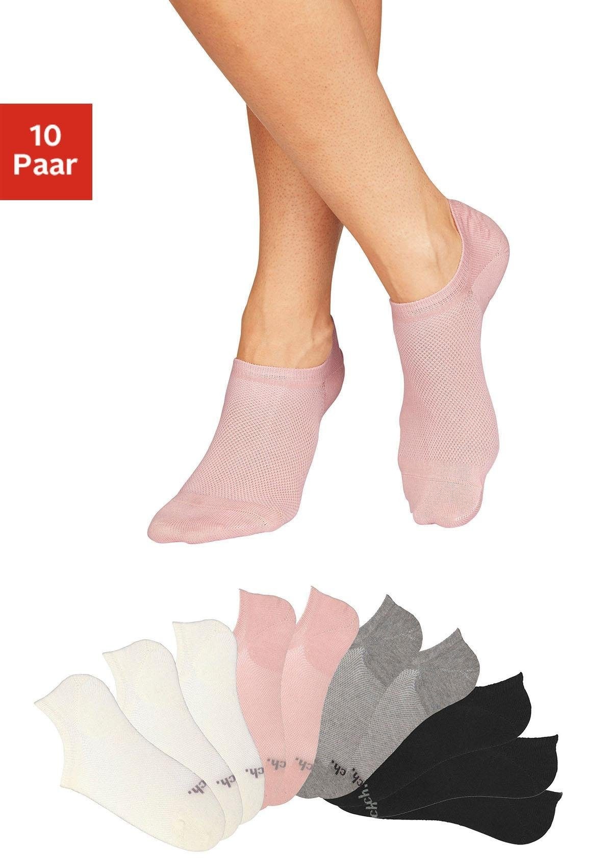 Bench. Sneakersocken, (Set, 10 Paar), mit Pikeestruktur im OTTO Online Shop