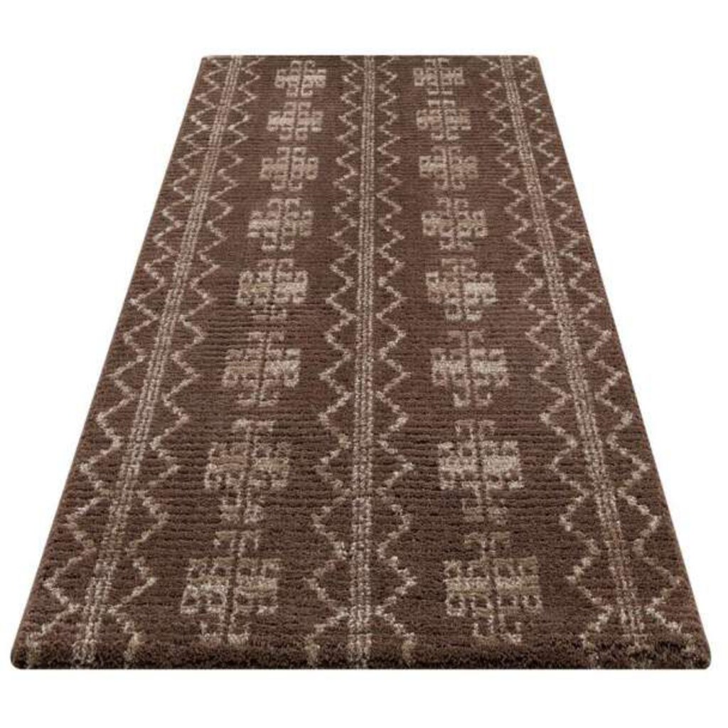 Carpet City Teppich »April 0608«, rechteckig, 10 mm Höhe, Boho-Teppich, besonders weich, Hochflor, ideal für Wohnzimmer & Schlafzimmer