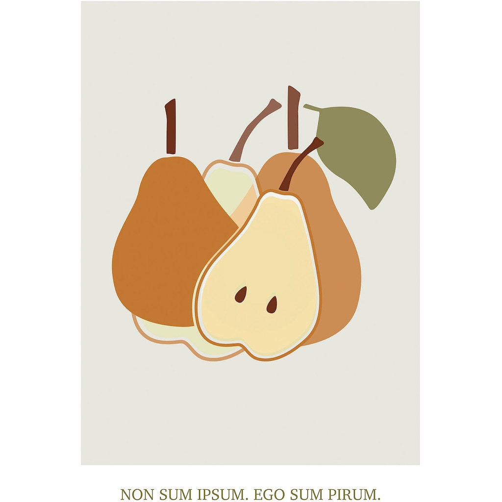 Komar Wandbild »Cultivated Pears«, (1 St.), Deutsches Premium-Poster Fotopapier mit seidenmatter Oberfläche und hoher Lichtbeständigkeit. Für fotorealistische Drucke mit gestochen scharfen Details und hervorragender Farbbrillanz.
