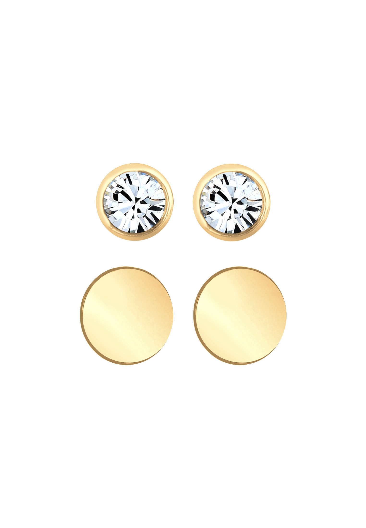 Elli Ohrstecker-Set »Ohrringe Plättchen Ohrstecker Set 925 Silber, mit Kristallen von Swarovski®«
