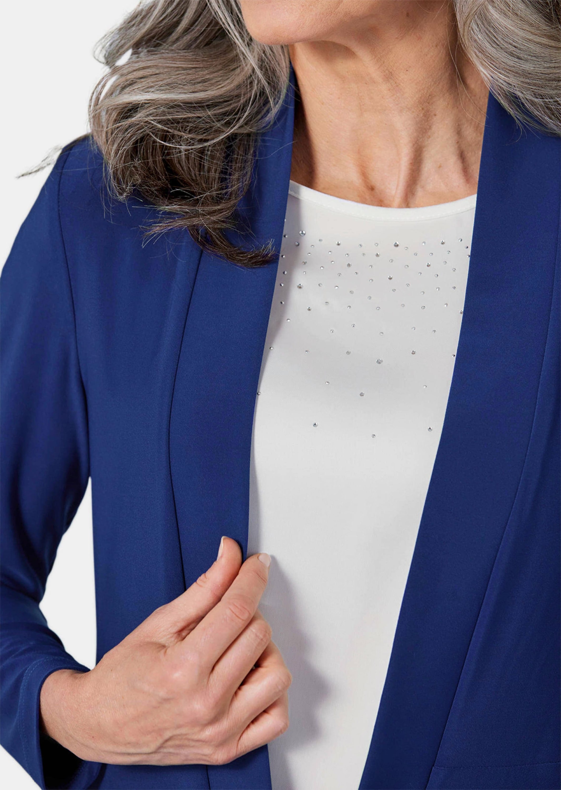 GOLDNER Sweatjacke »Leichte Shirtjacke lila mit Stretch«