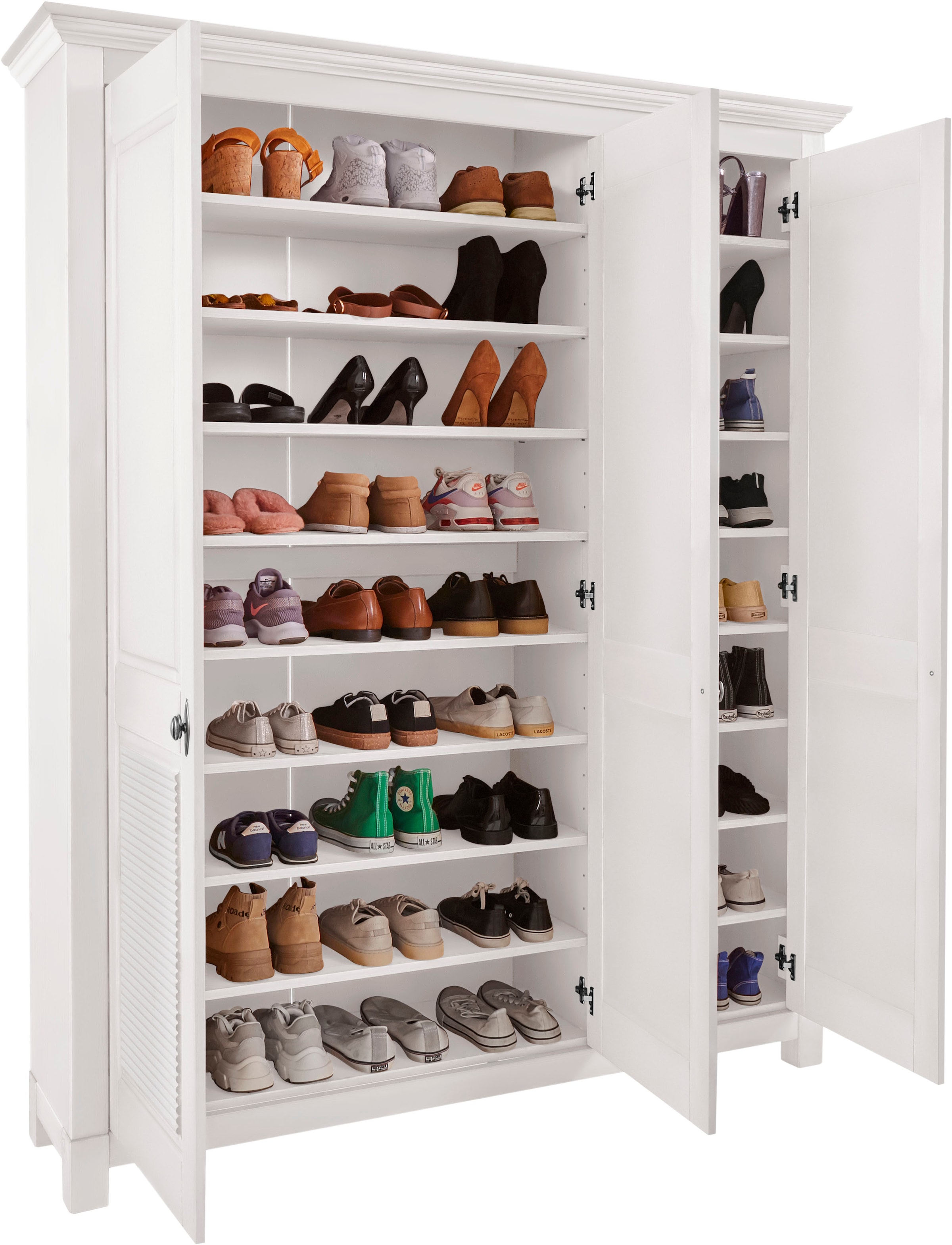 Home affaire Schuhschrank »Rauna«, aus massiver Kiefer, viel Stauraum