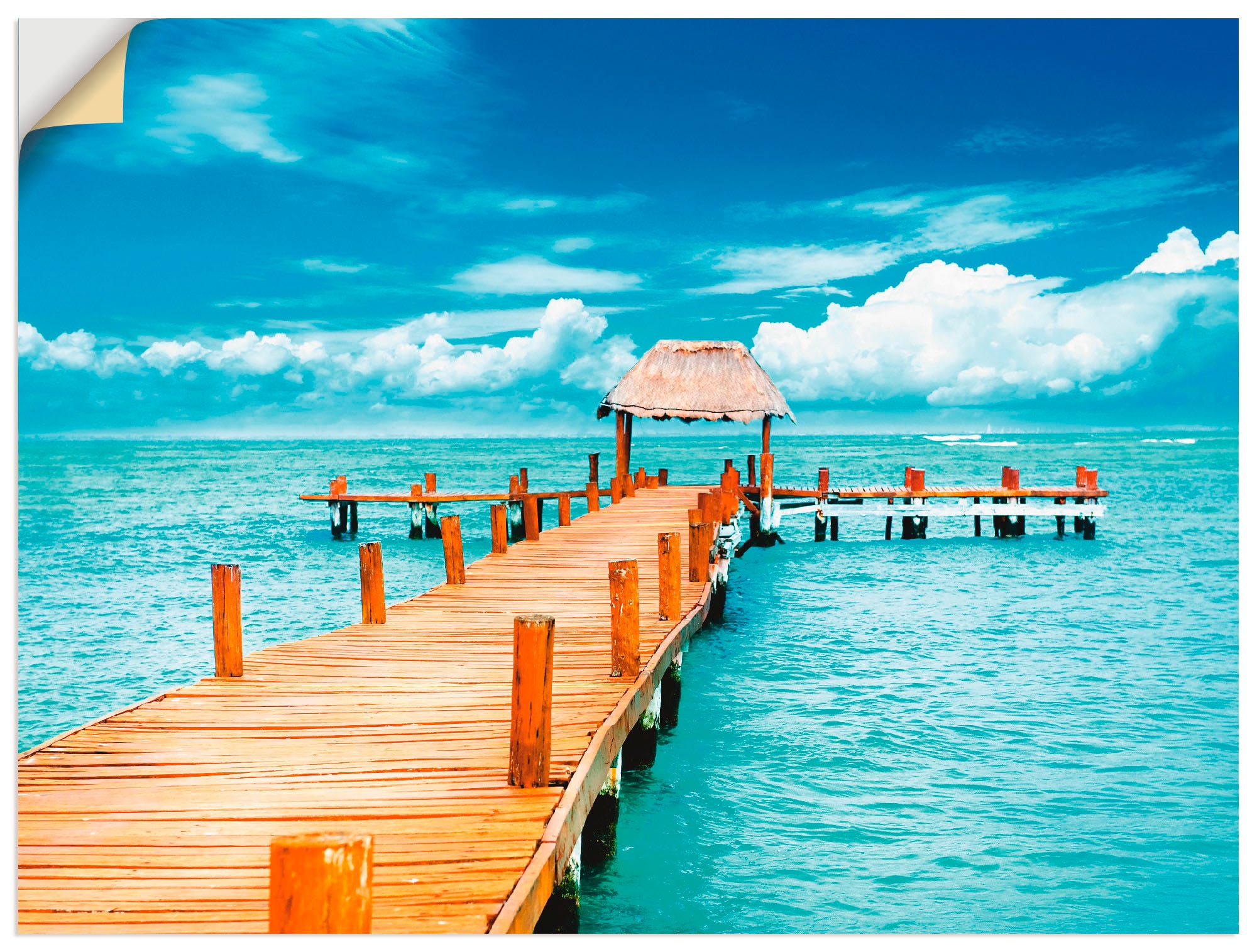 Artland Wandbild »Ferien Paradies Isla Mujeres Mexiko«, Amerika, (1 St.), in vielen Größen & Produktarten - Alubild / Outdoorbild für den Außenbereich, Leinwandbild, Poster, Wandaufkleber / Wandtattoo auch für Badezimmer geeignet