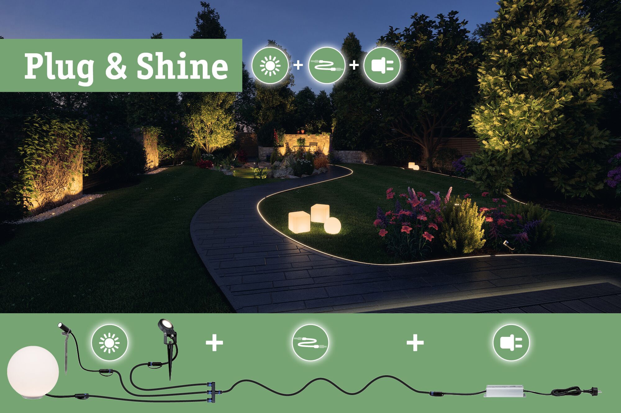 Paulmann LED-Lichterkette »Outdoor Plug & Shine Lichterkette«