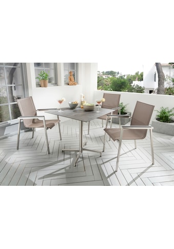 Destiny Garten-Essgruppe »ALTOS / LOFT«, (Set, 5 tlg.), 3 Sessel mit Tisch 80x80 cm,... kaufen