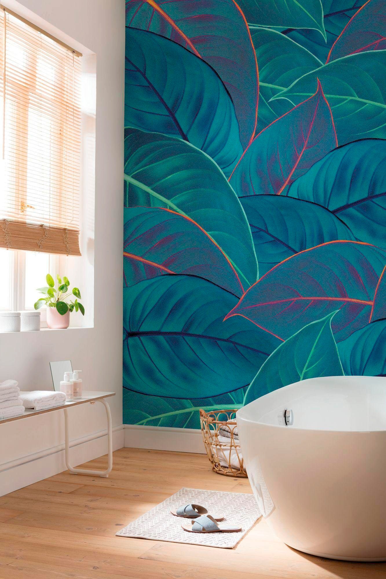 Komar Vliestapete »Digitaldruck Vlies - Foliage - Größe 200 x 250 cm«, bedruckt, Wohnzimmer, Schlafzimmer
