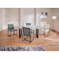 Guido Maria Kretschmer Home&Living Esstisch »Sinaia«, mit einer MDF folierten Marmor-Optik Tischplatte, U-Gestell aus Metall