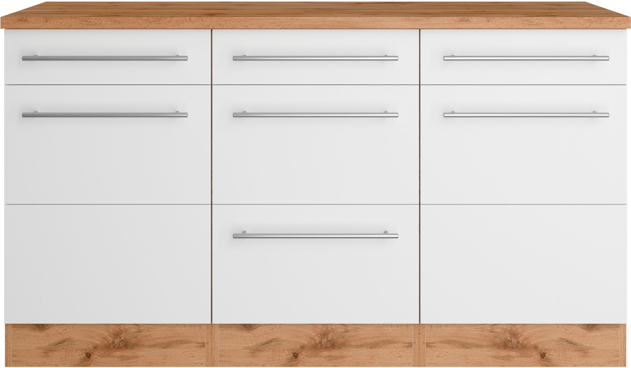 KOCHSTATION Unterschrank »KS-Wien« edel aussehende gestiftete Fronten