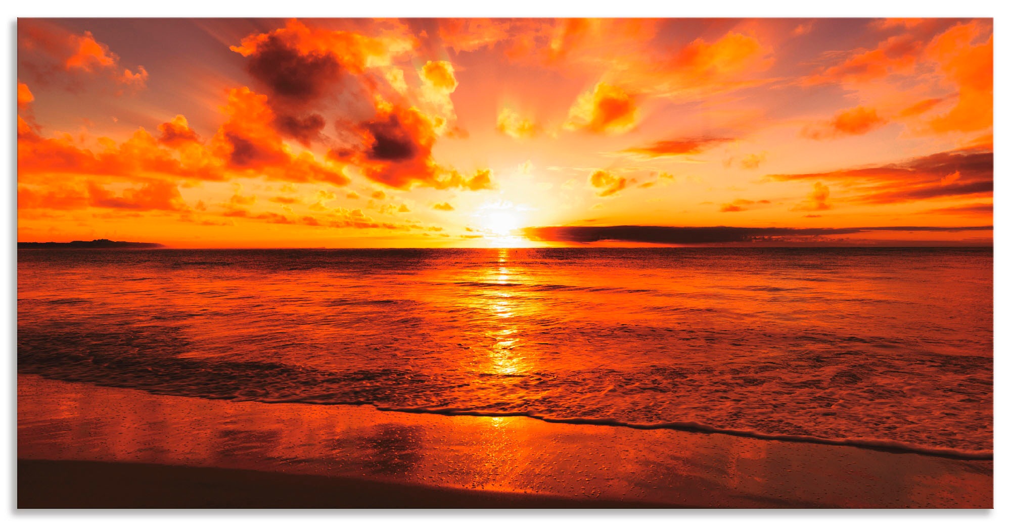 Artland Küchenrückwand »Schöner Sonnenuntergang Strand«