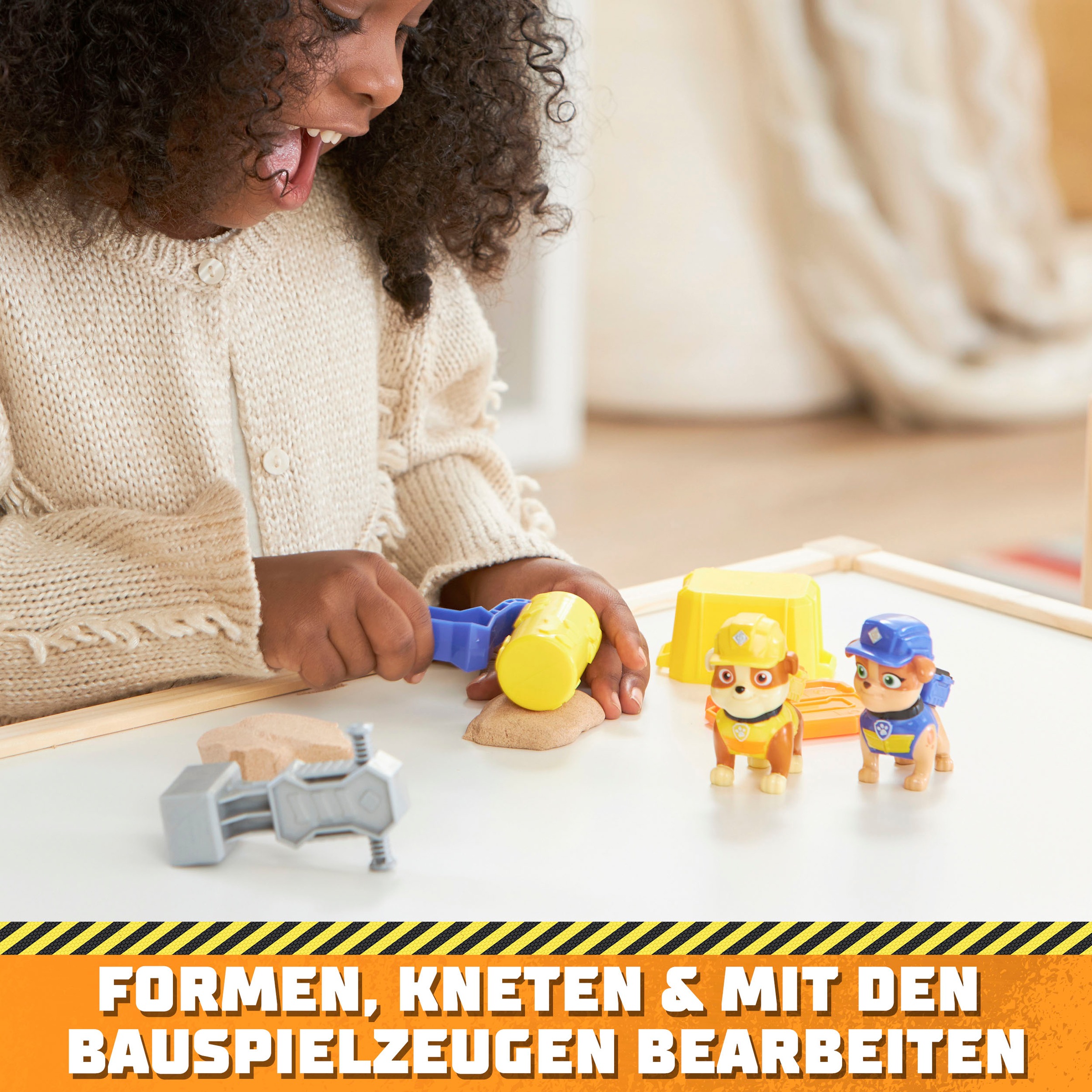 Spin Master Spielwelt »Rubble & Crew - Figuren Set Solid Rubble & Mix«, inkl. Kinetic Build-It Sand