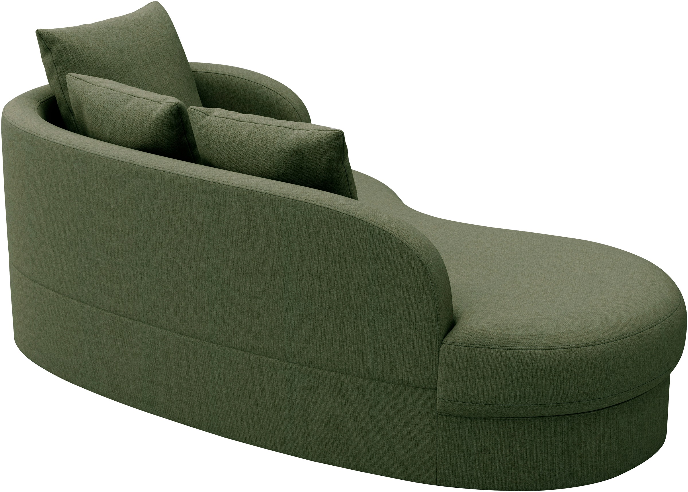 sit&more Recamiere »Samba«, moderne organische Form, inkl. 3 loser Rückenkissen