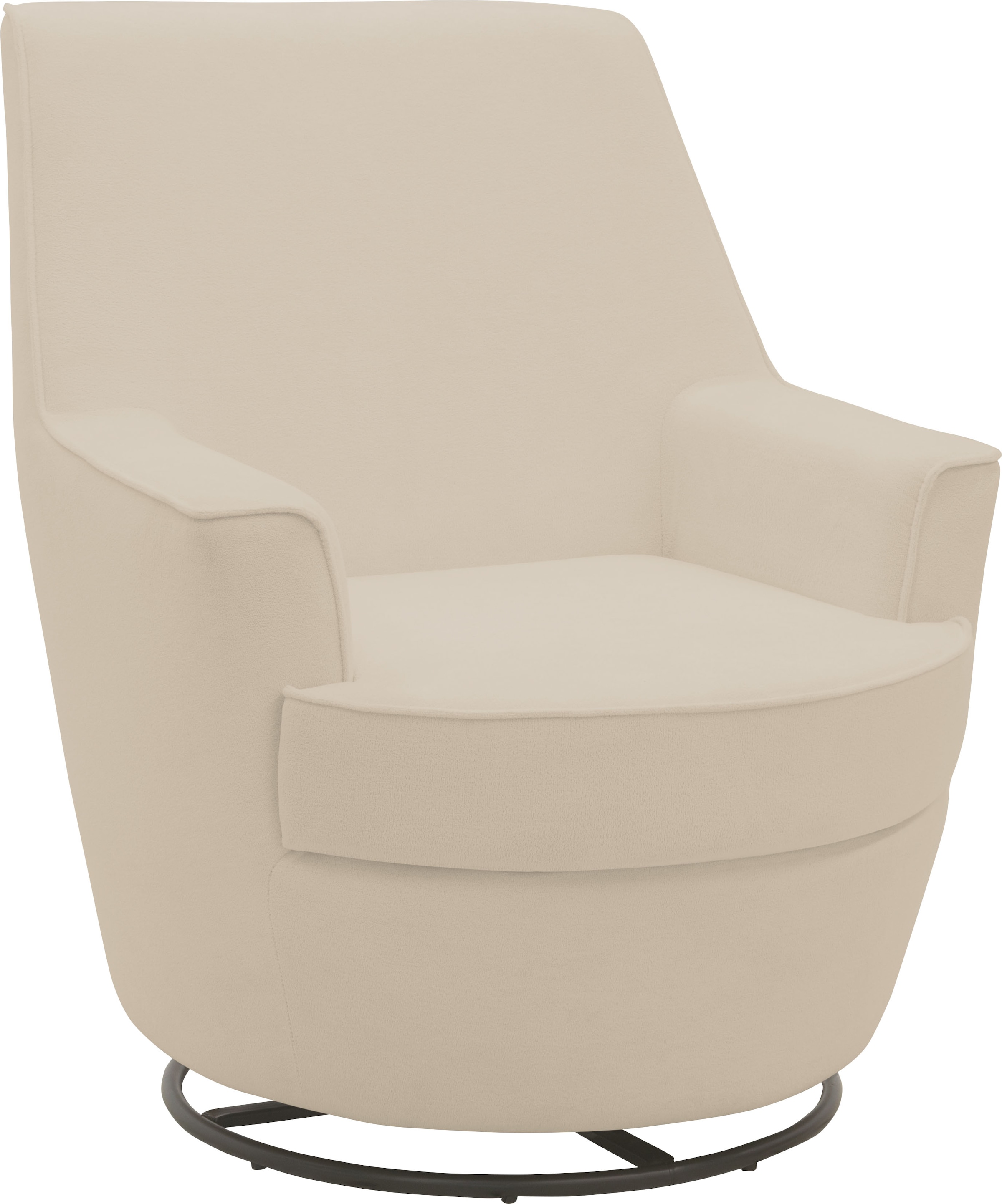 INOSIGN Drehsessel »HETTY, Drehsessel mit Wippfunktion, Lese-Sessel in Cord und Microfaser« 1 Stk. tlg. mit Federkern, auch im Set mit passendem Hocker