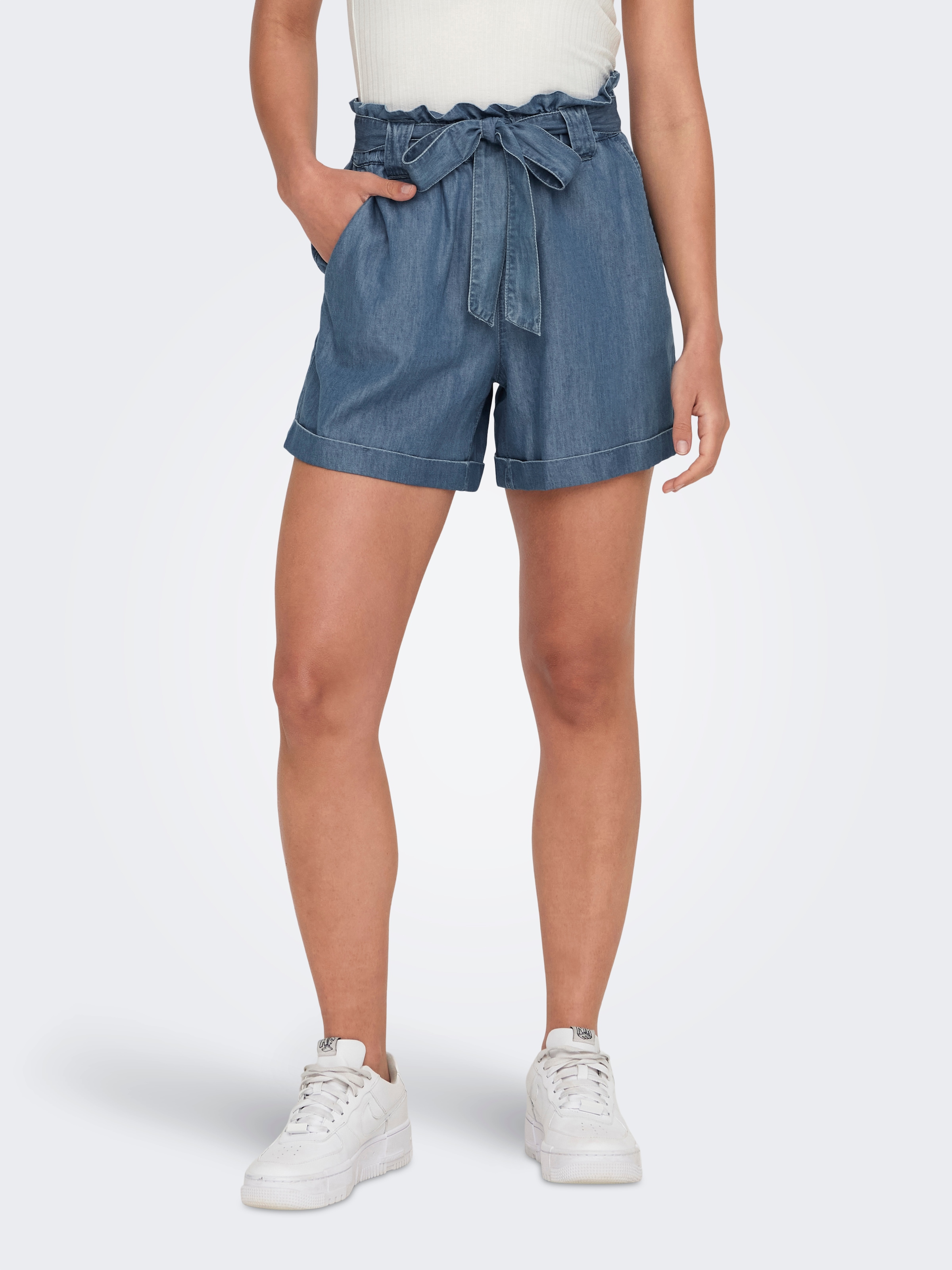 ONLY Shorts »ONLBEA SMILLA HW PB LOOSE DNM SHORTS«  im Denim Look