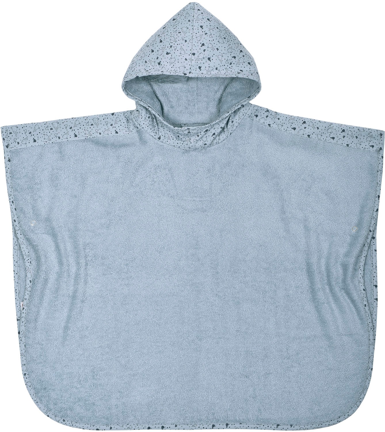 Wörner Badeponcho »Wal stahlblau« maschinenwaschbar in blau, Größe Länge: 60 cm