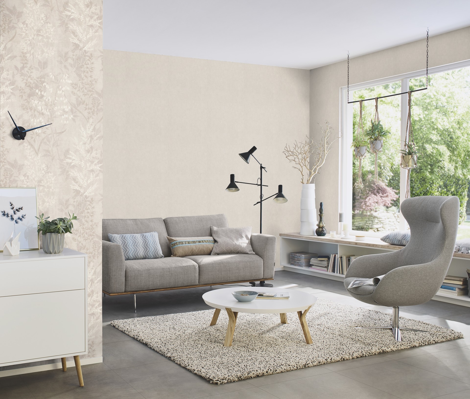 Rasch Papiertapete »mit Blattranken« botanisch strukturiert Blätter