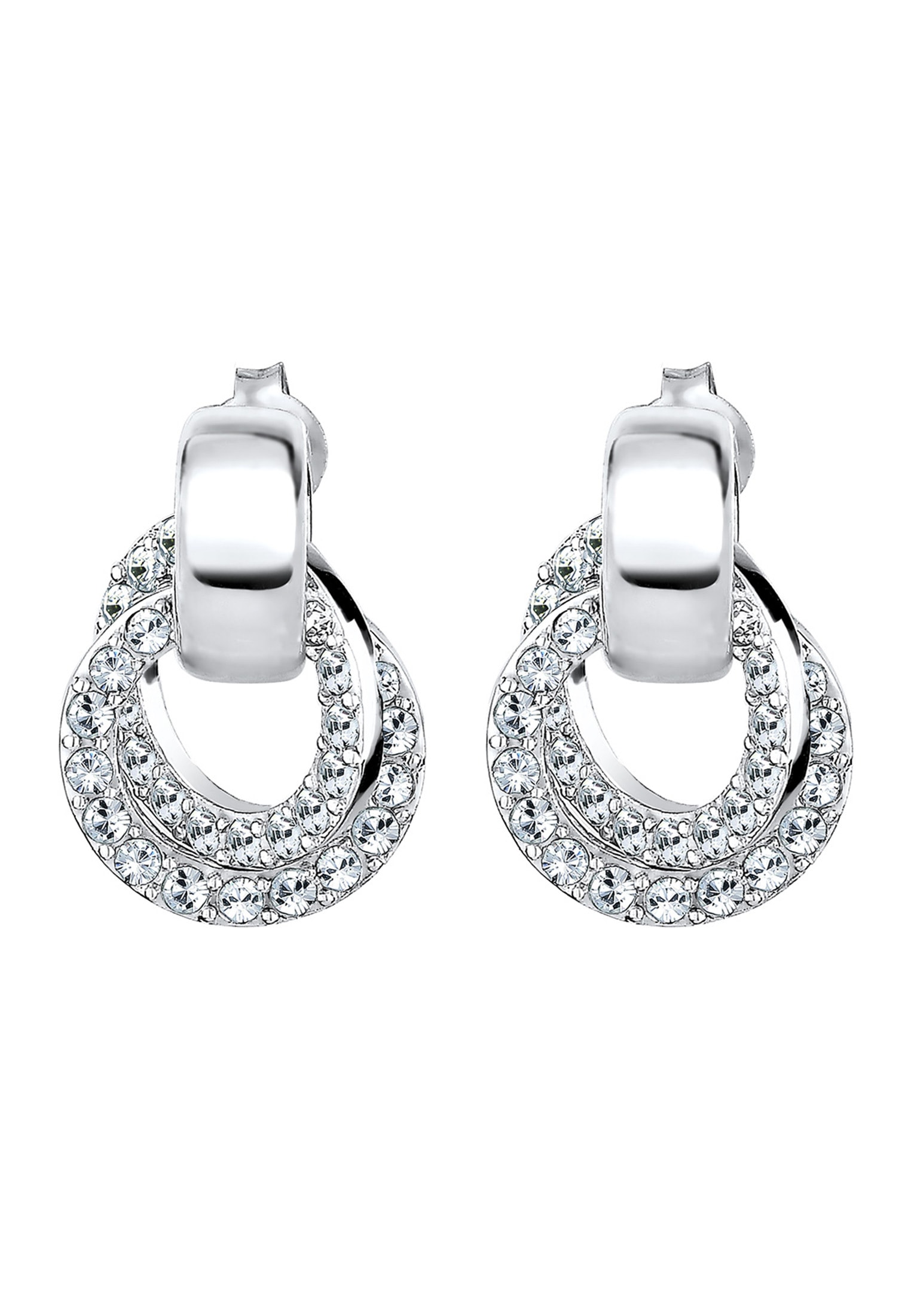 Elli Paar Ohrstecker »Ohrringe Kreis Kristalle Rund Glamour 925 Silber«
