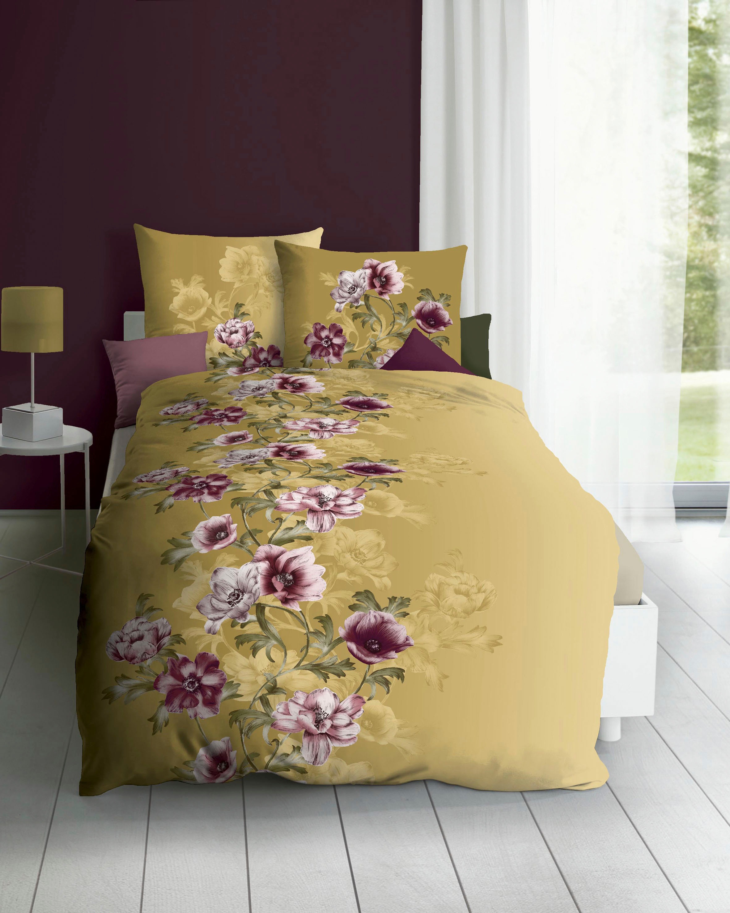 Bettwäsche mit Blumenmuster aus Bio-Baumwolle