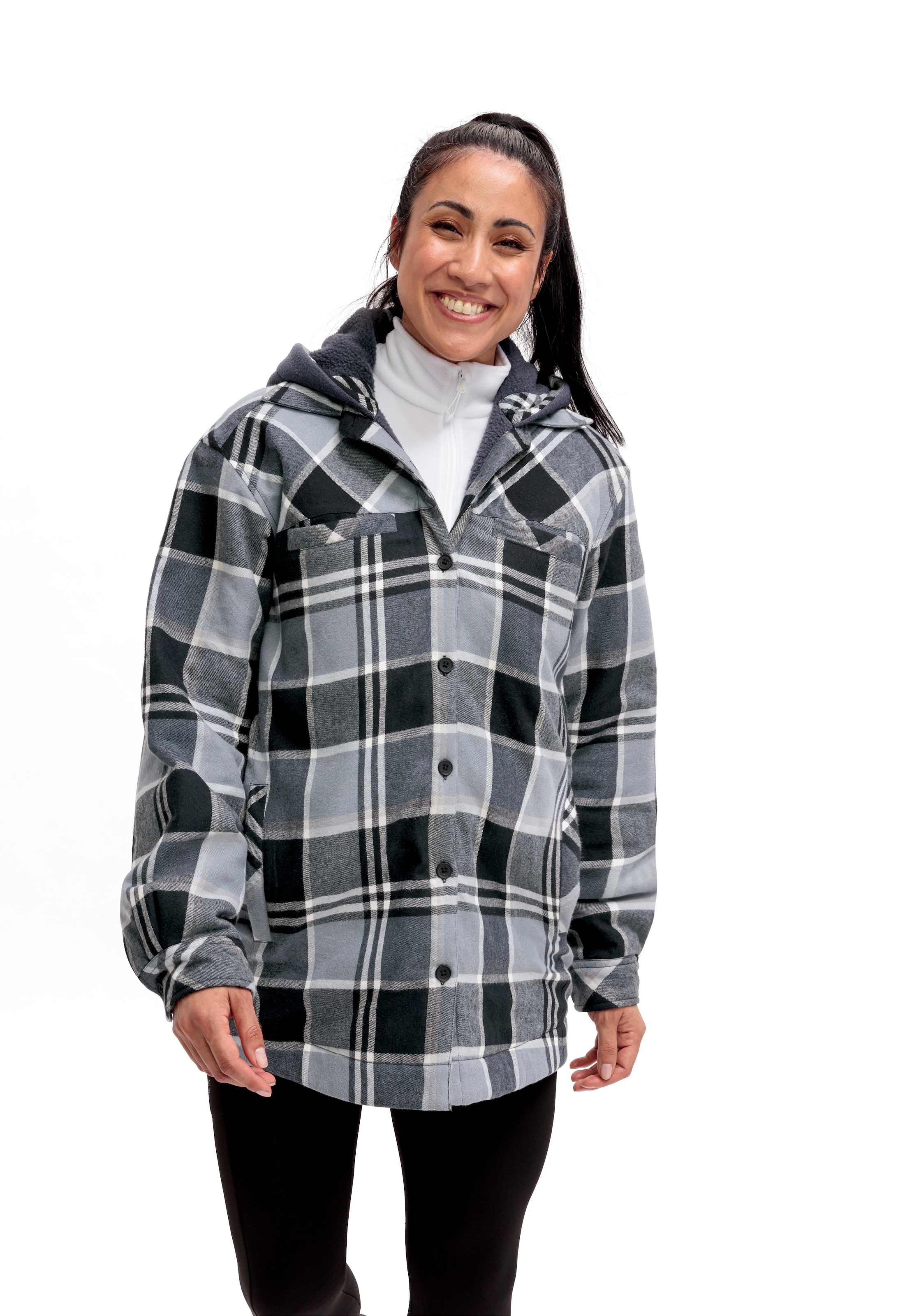 Maier Sports Flanellbluse »Camquadri W« wattiertes Damen Hemd im klassischen Karo-Look