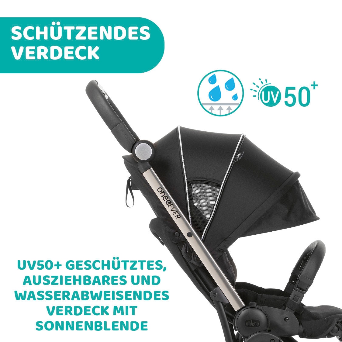 Chicco Kombi-Kinderwagen »Kinderwagen One4ever, pirate black«, mit zwei Sitzen