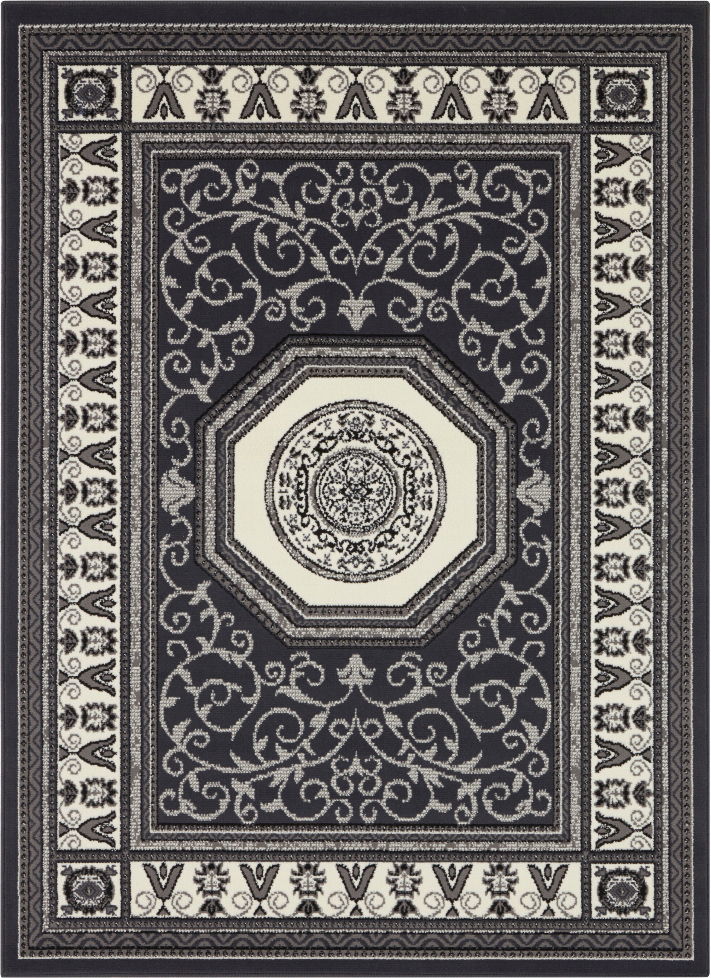 DELAVITA Teppich »Nolen«, rechteckig, 8 mm Höhe, Kurzflor, Vintage Design, Orient Optik, Wohnzimmer, Schlafzimmer, Arbeitszimmer, Robust, Pflegeleicht, Gekettelt
