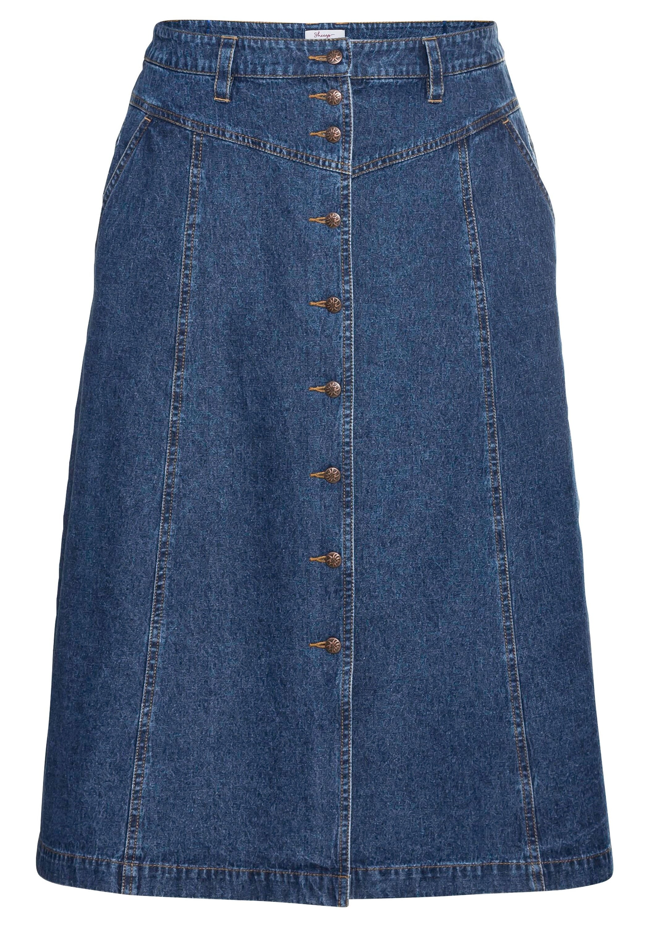 Sheego Jeansrock »Jeansrock aus weicher Baumwolle, mit hohem Bund«