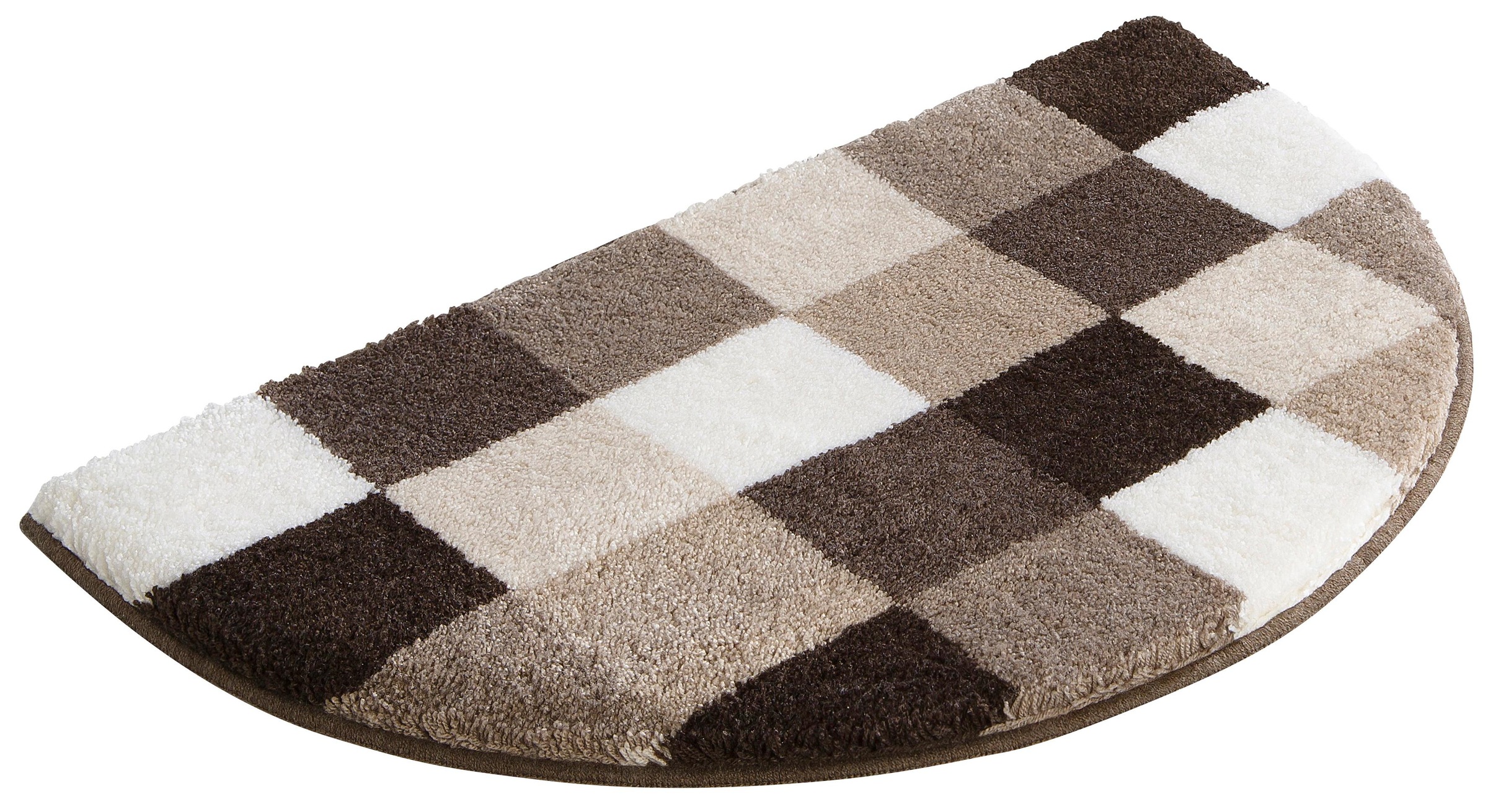 Grund Badematte »Mosaik, Badvorleger, Badezimmer Teppich, sehr weich«, rutschhemmend beschichtet, fußbodenheizungsgeeignet, angenehm weich, auch als 3 teiliges Set erhältlich, Made in Europe