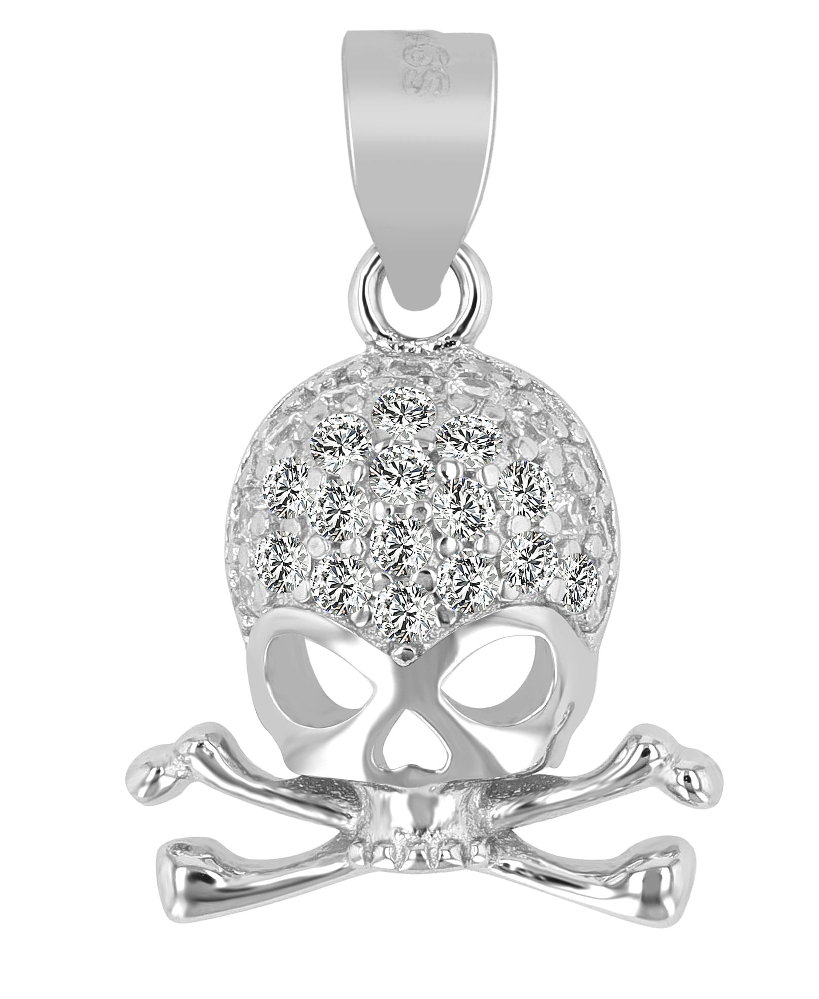 Adelia´s Kettenanhänger »Damen Anhänger ¿ Totenkopfanhänger aus 925 Silber mit Zirkonia«