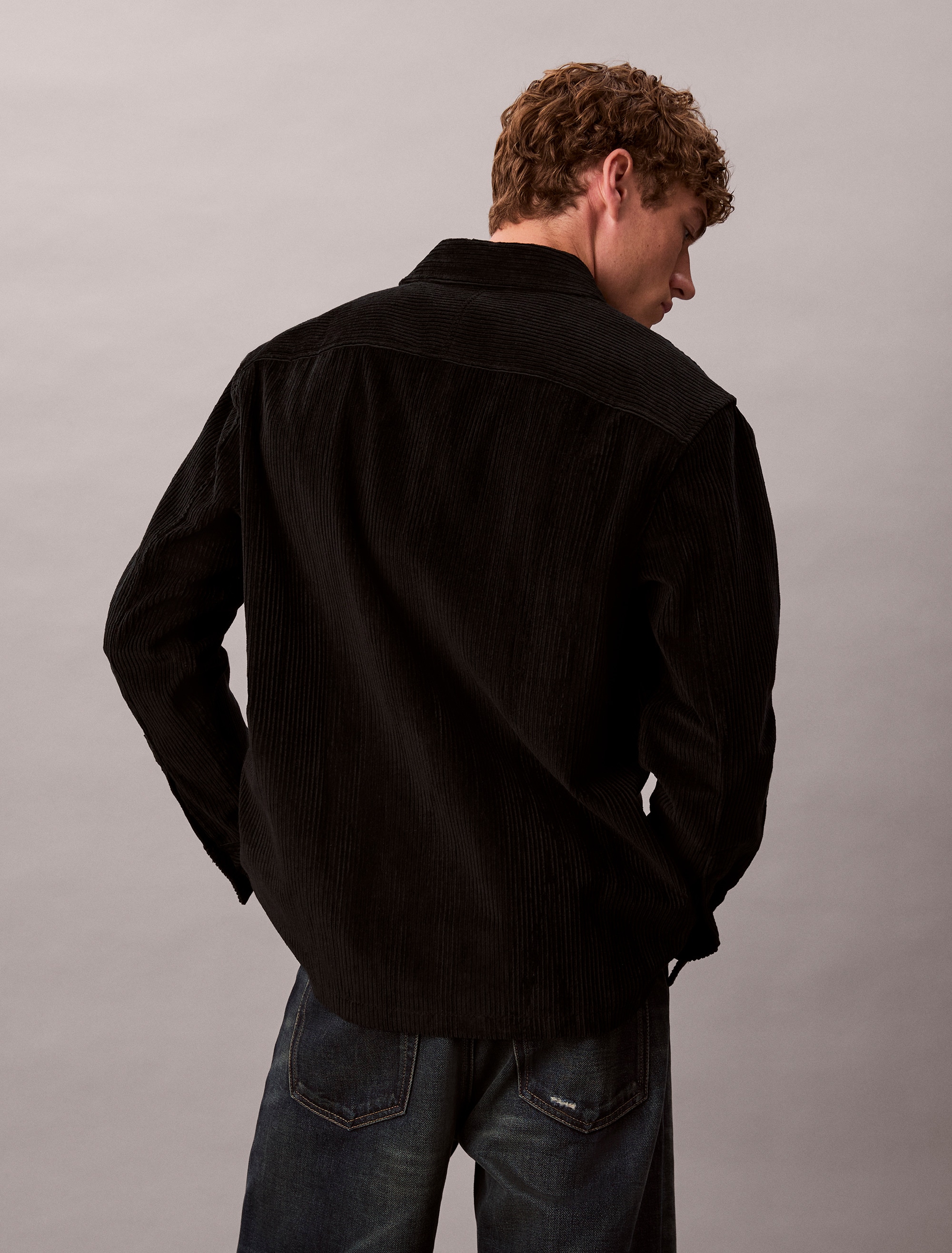 Calvin Klein Jeans Langarmhemd relaxed fit, normaler Hemdkragen, mit Brusttaschen