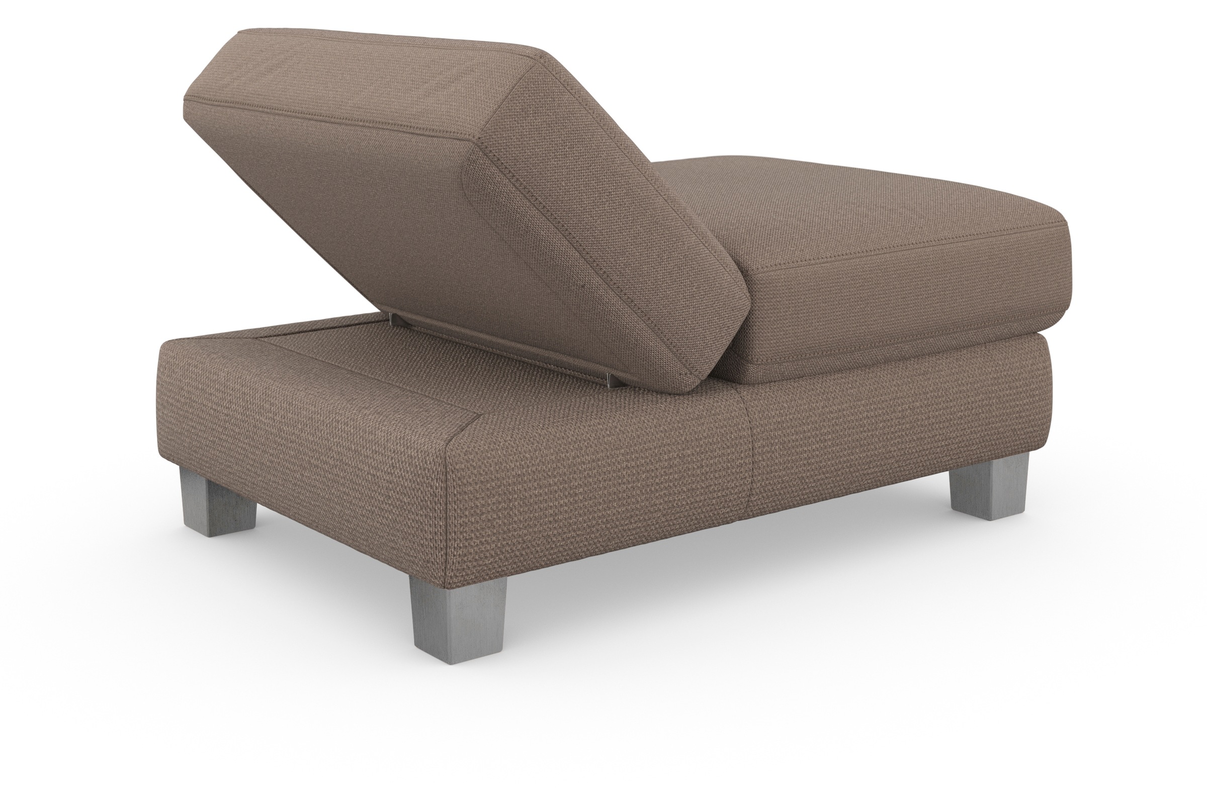 sit&more Polsterhocker »Dundee« mit Klappfunktion, Federkern und hochwertigen Edelstahlfüßen