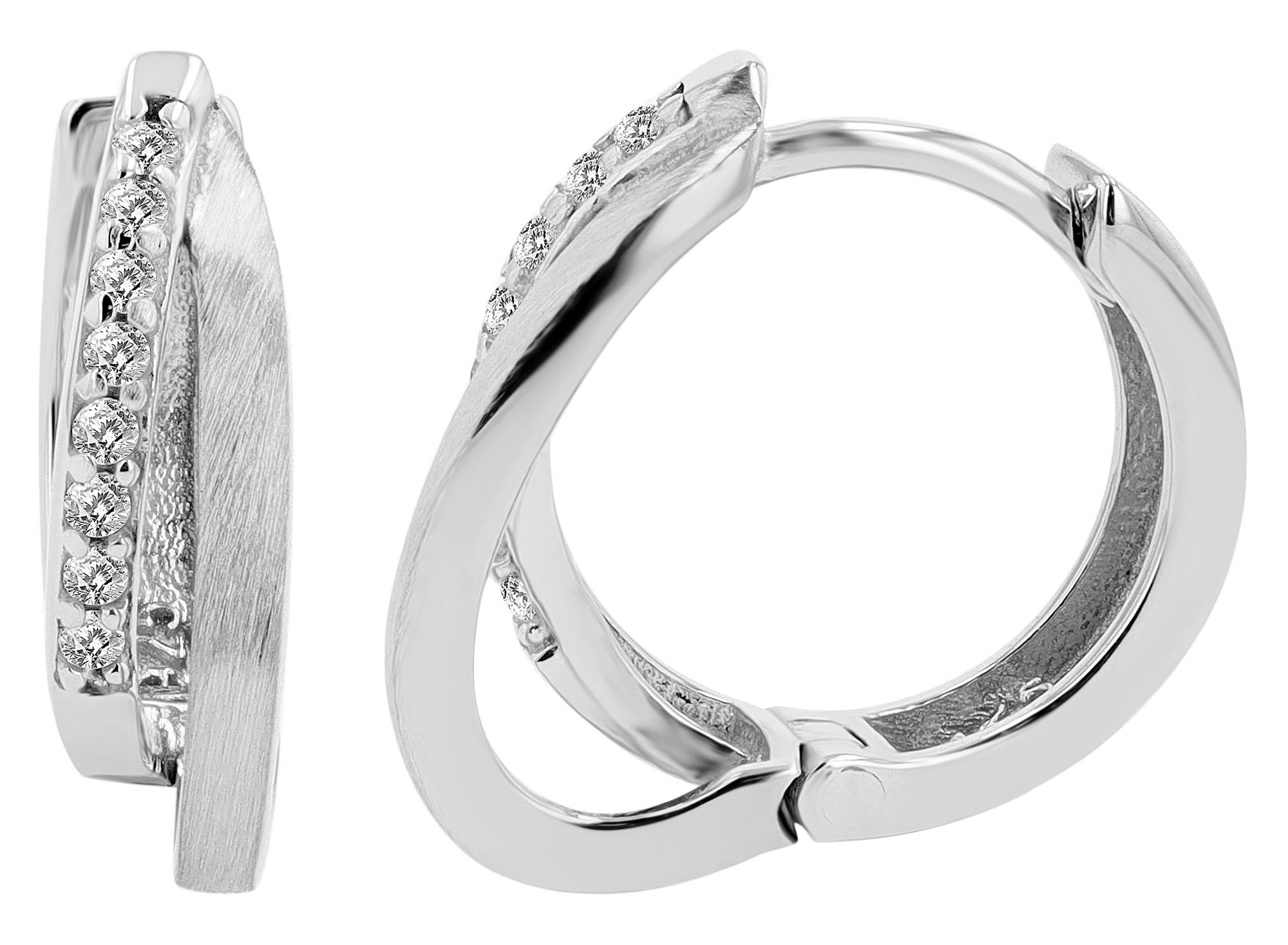 Adelia´s Paar Creolen »Damen Ohrringe ¿ Klappcreole aus 925 Silber«