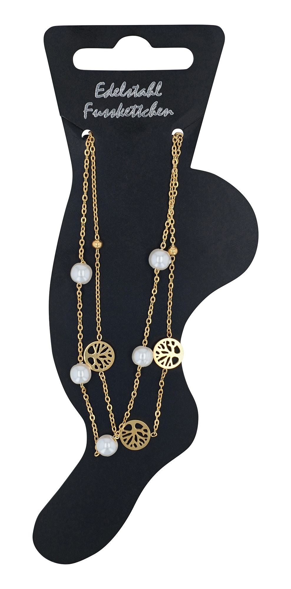 Adelia´s Fußkette »Damen Fußkettchen ¿ Lebensbaum aus Edelstahl«