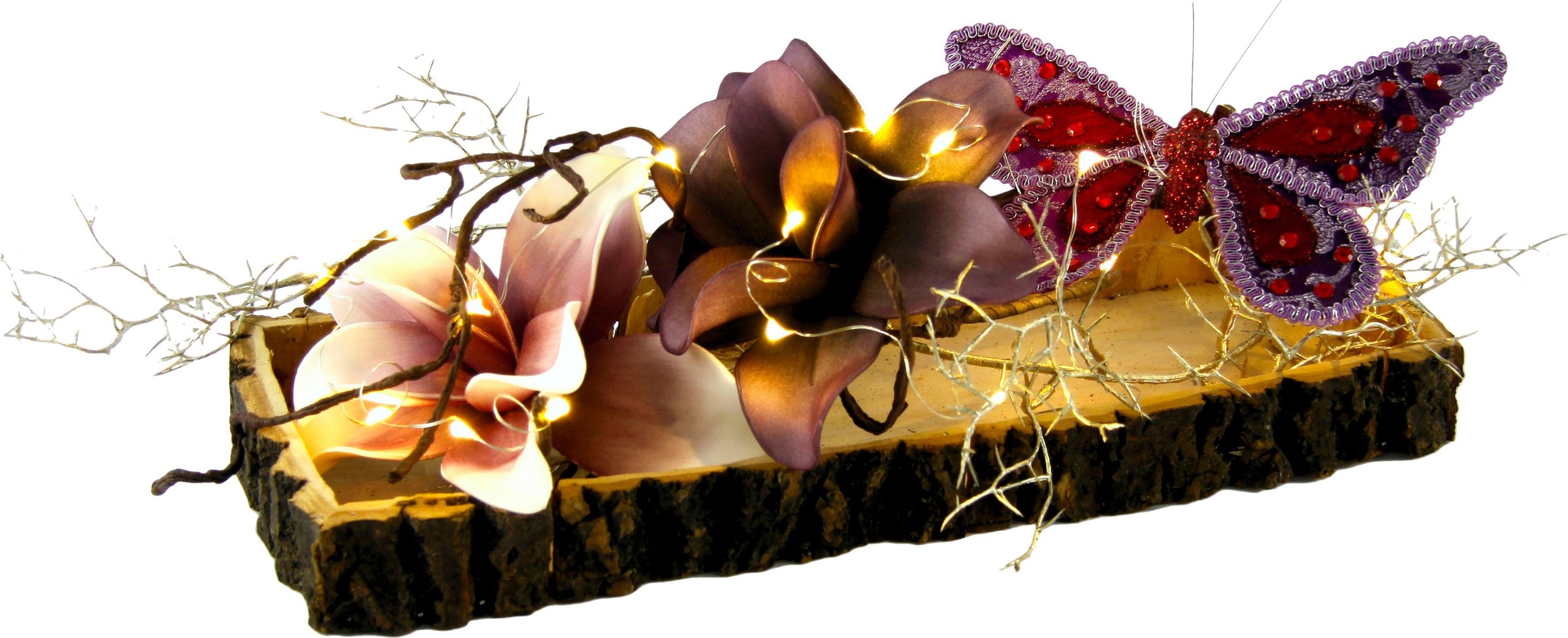 I.GE.A. Dekoobjekt, Soft-Magnolie/Schmetterling