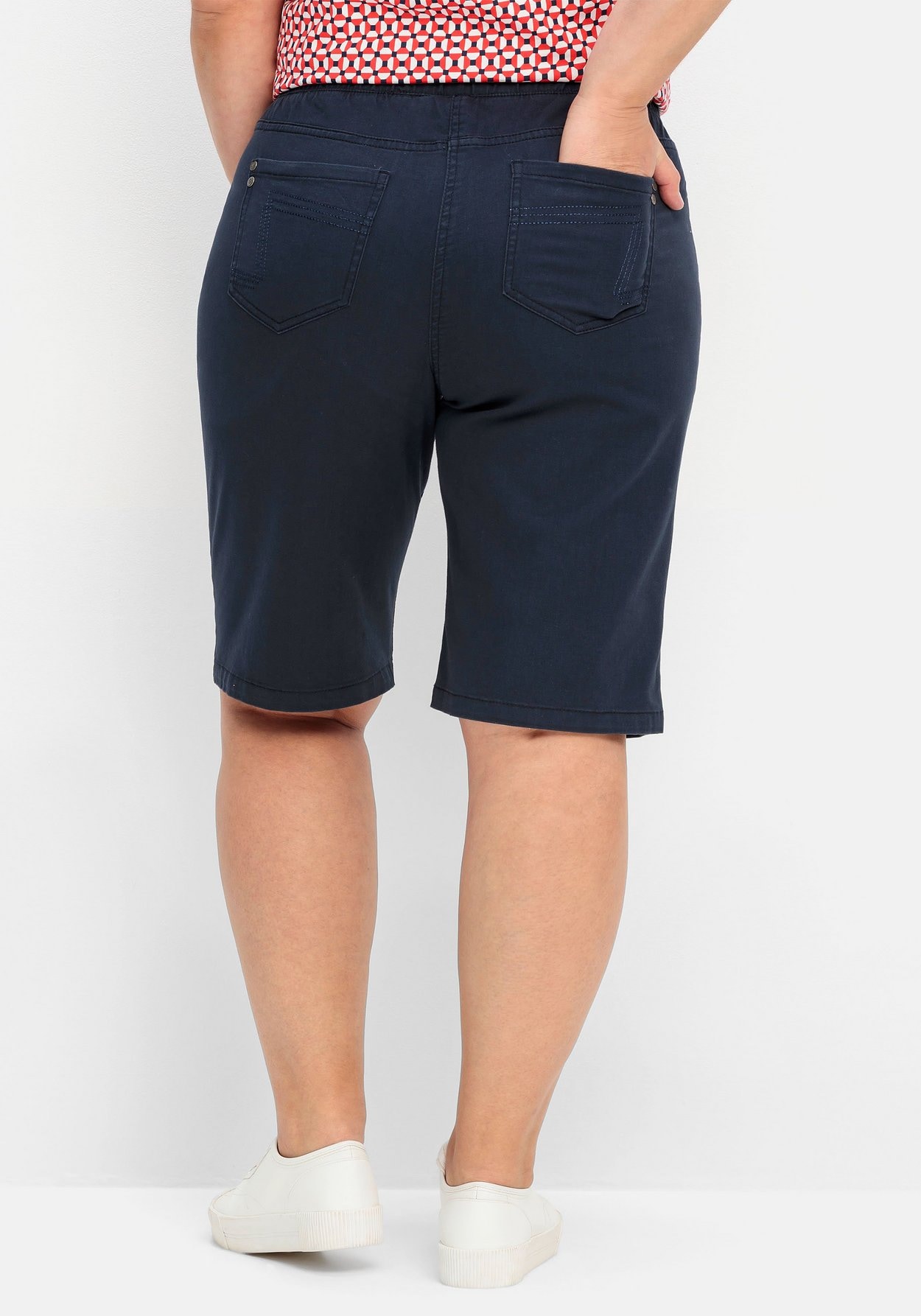 Sheego Bermudas »Twill-Bermudas in 5-Pocket-Form, mit Gummizugbund«