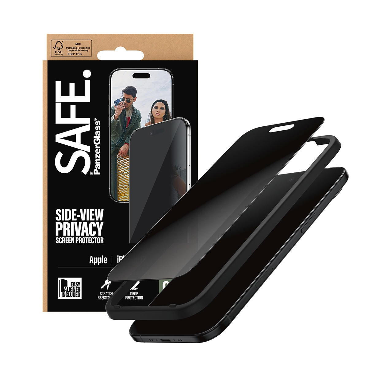 SAFE by PanzerGlass Displayschutzglas »Side-View Privacy Screen Protector« für Apple iPhone Air Displayschutzfolie, Schutzfolie, Bildschirmschutz, kratz- & stoßfest