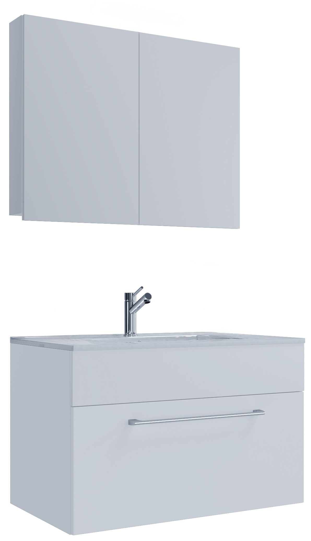 VCM Waschtisch »3-tlg. Waschplatz Waschtisch Badinos Schublade SC« 3 Stk. tlg.