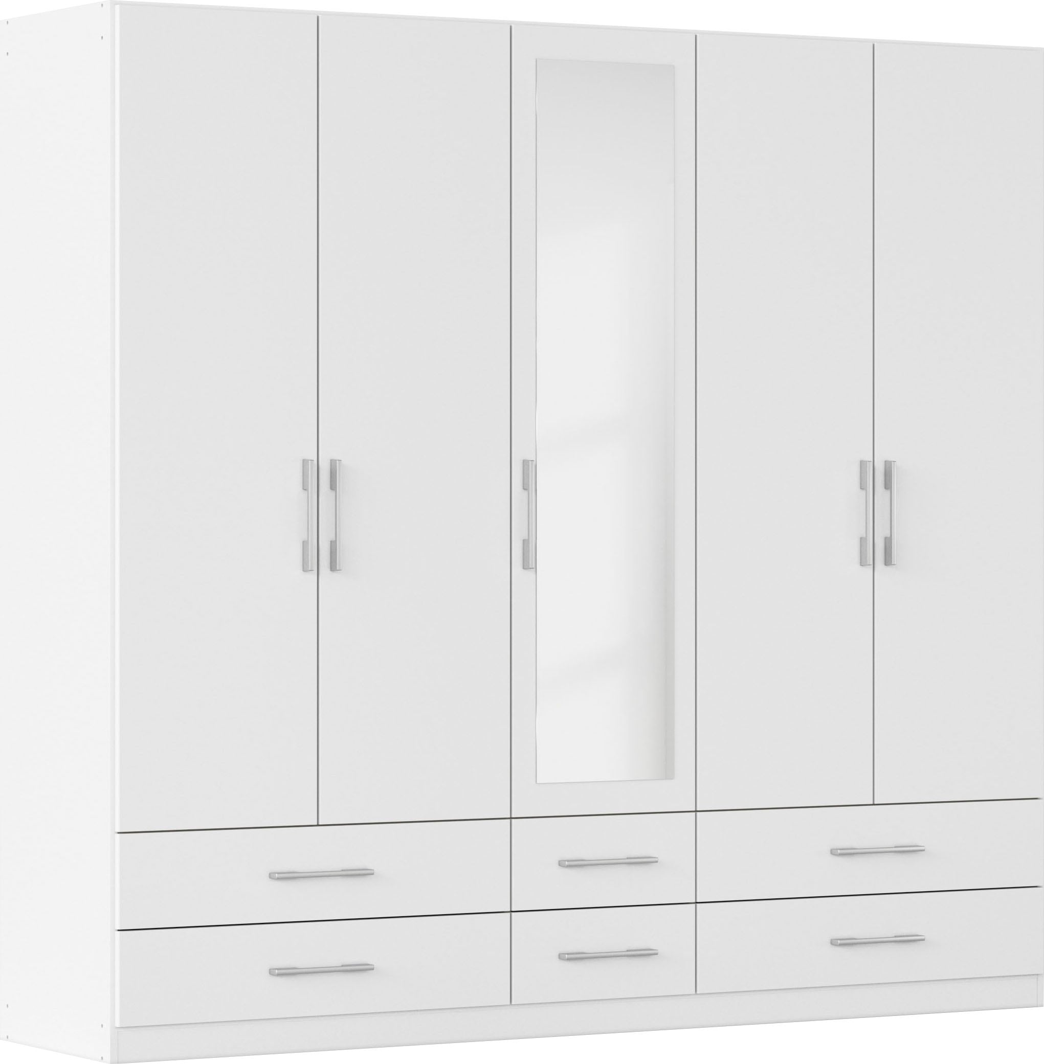 rauch Kleiderschrank »Schrank Garderobe Wäscheschrank HERSBRUCK in 2 Breiten« Breiten: 226 oder 271 cm, Höhe 210 cm,  mit 6 großzügigen Schubladen sowie Spiegeltüren MADE IN GERMANY