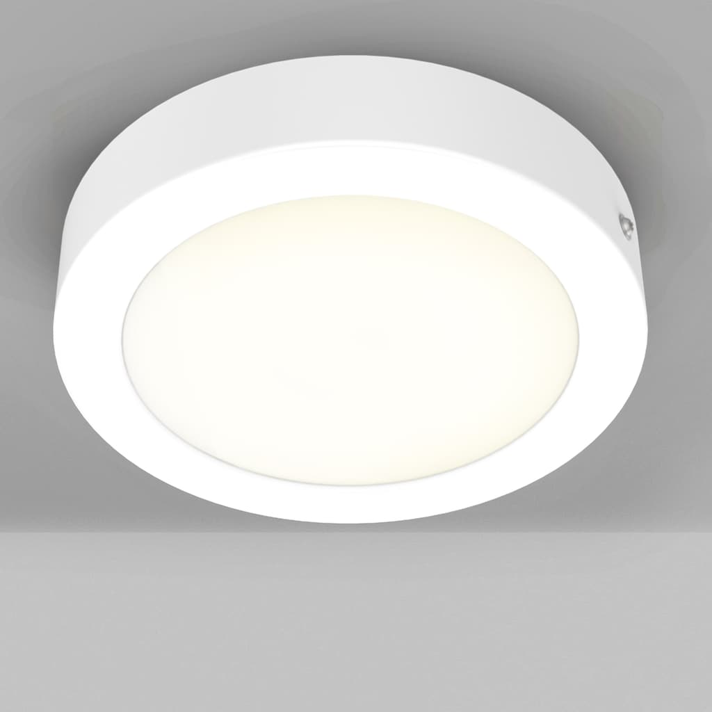 B.K.Licht LED Aufbaustrahler »Garnet«, 1 flammig-flammig, Unterbauleuchte, Panel, 12W 900Lm, Aufputz-Decken Spots, Ã˜170mm