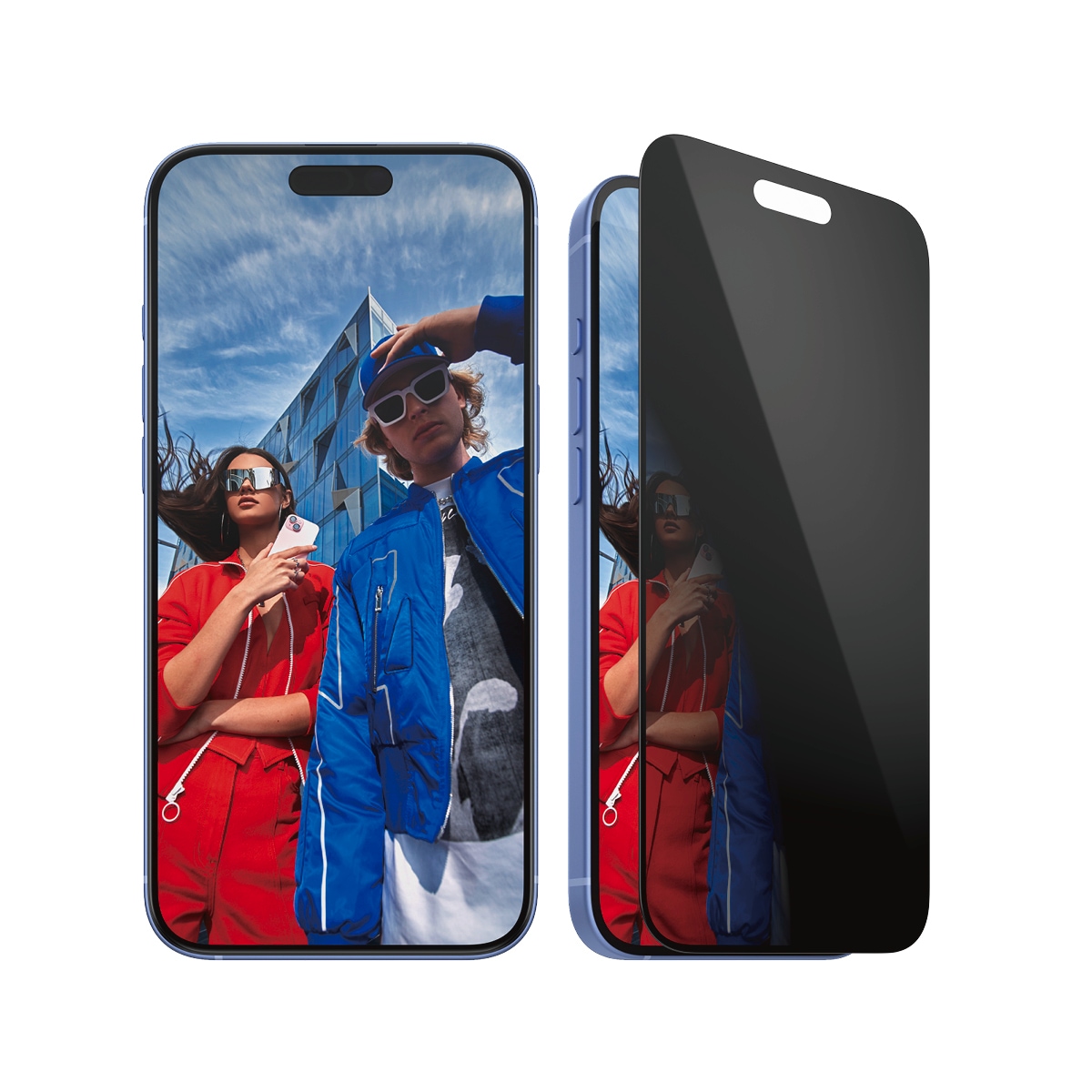 PanzerGlass Displayschutzglas »Privacy Screen Protection«, für Apple iPhone 16 Plus-Apple iPhone 15 Plus, Displayschutzfolie, Schutzfolie, Bildschirmschutz, kratz- & stoßfest
