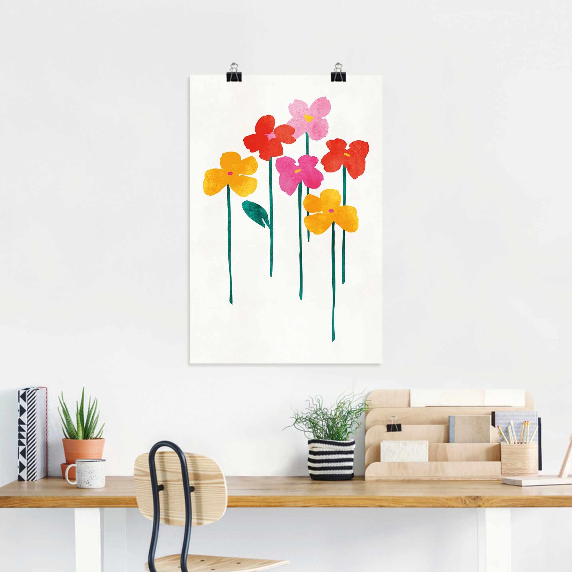 Artland Wandbild »Kleine glückliche Blumen« Blumenbilder 1 Stk. tlg. als Leinwandbild, Poster in verschied. Größen