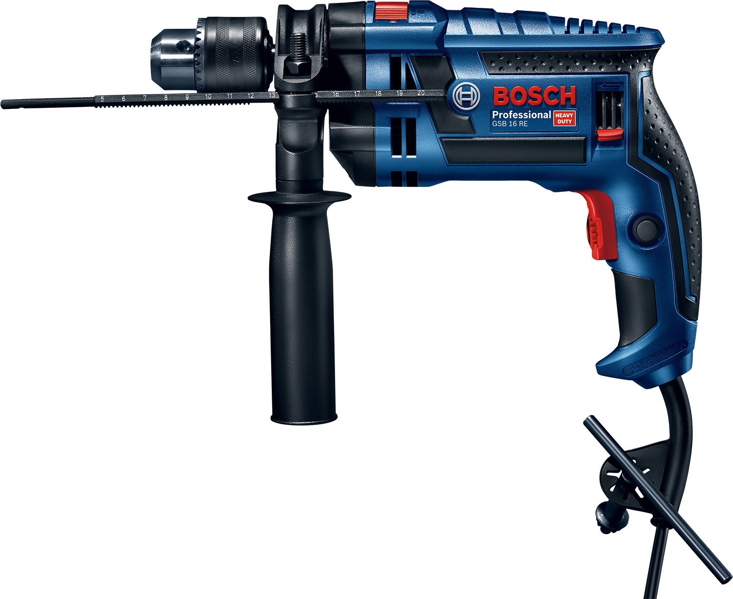 Bosch Professional Schlagbohrmaschine »»GSB 16 RE«« 750 W, mit Tiefenanschlag und Handwerkerkoffer