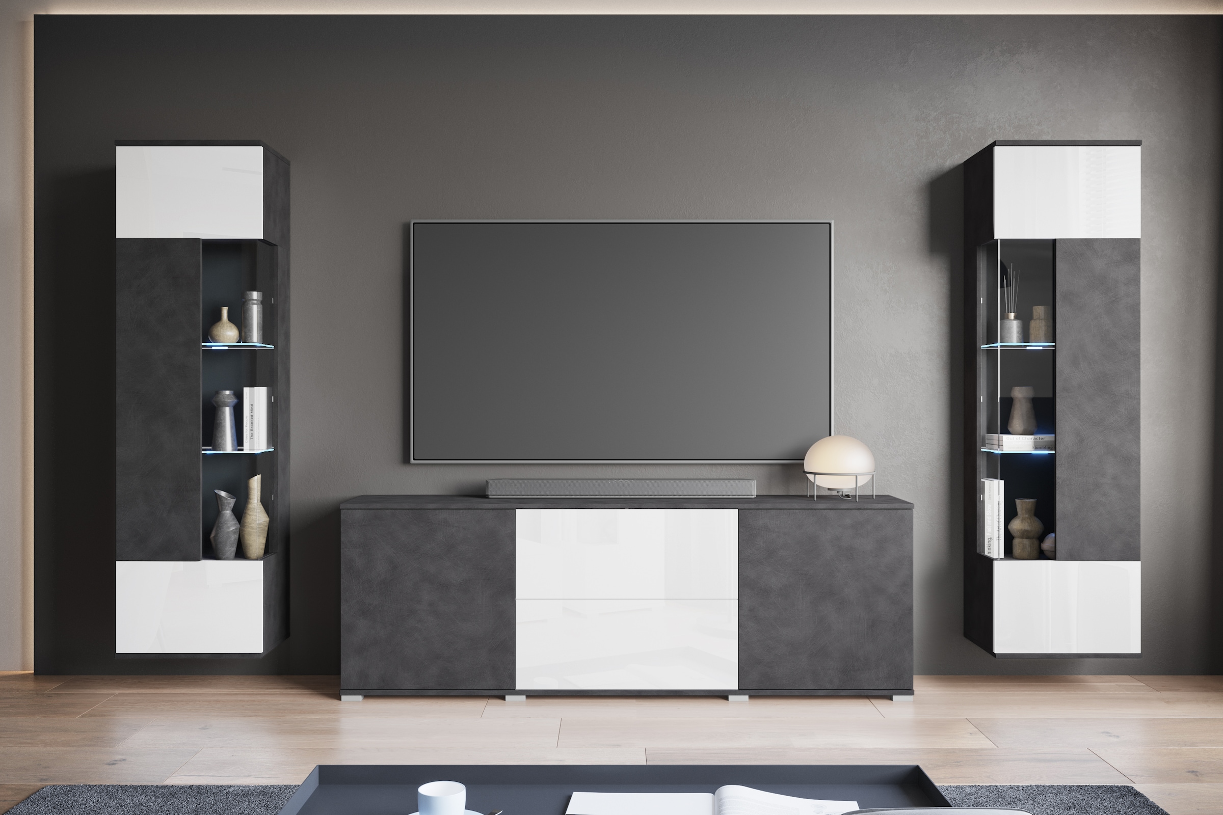 OTTO home Wohnwand »KENIA« Komplett-Set, 3 Stk. tlg.