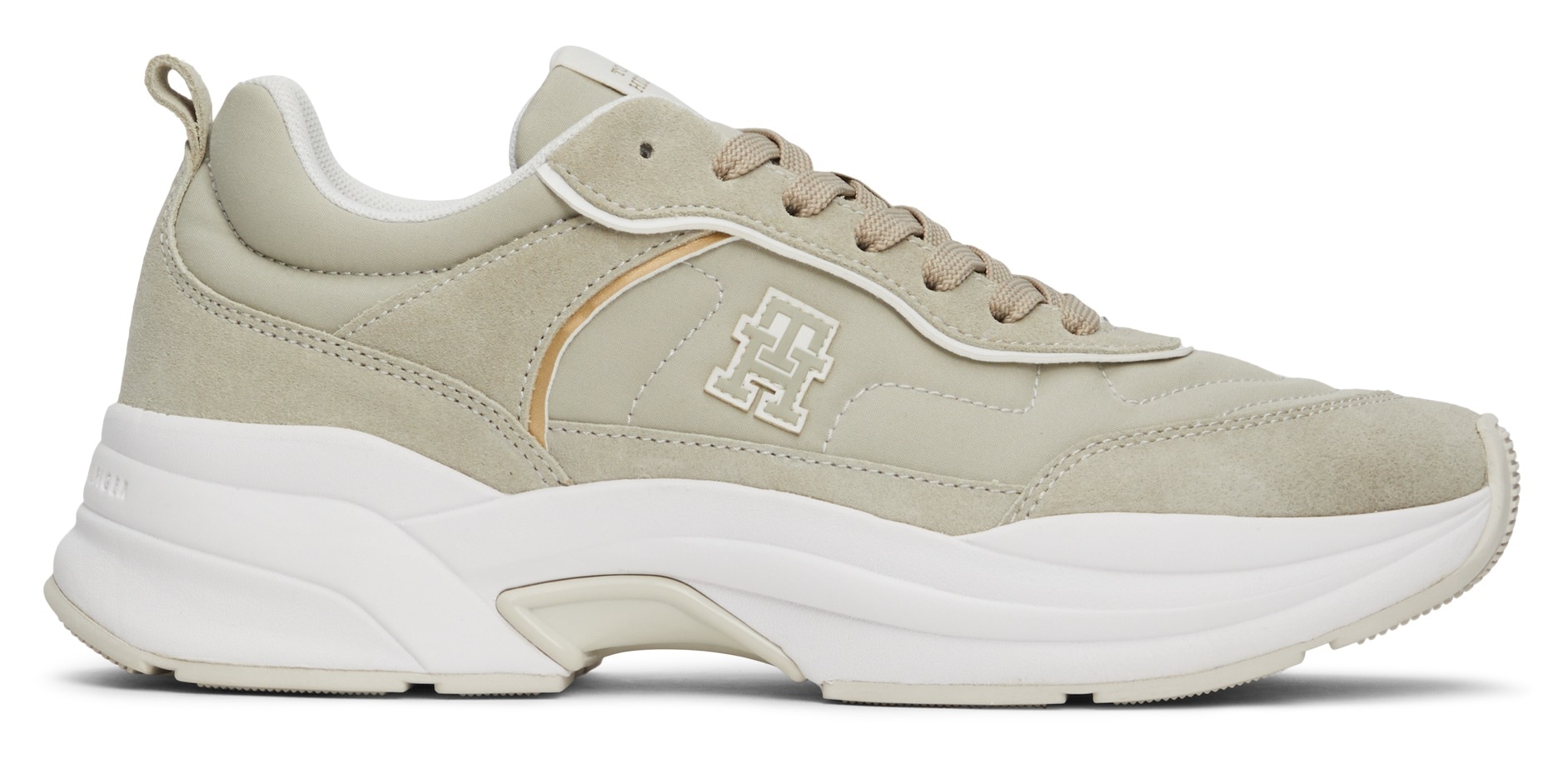 Tommy Hilfiger Plateausneaker »CHUNKY RUNNER VENTILE«, Freizeitschuh, Halbschuh, Schnürschuh mit TH-Monogramm