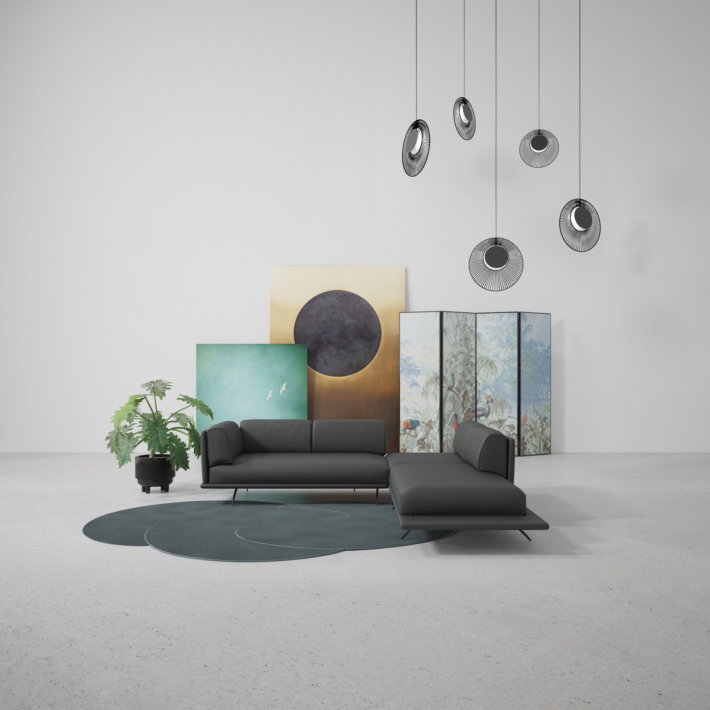 machalke® Ecksofa »benito, L-Form«, mit bezogenem Sockel