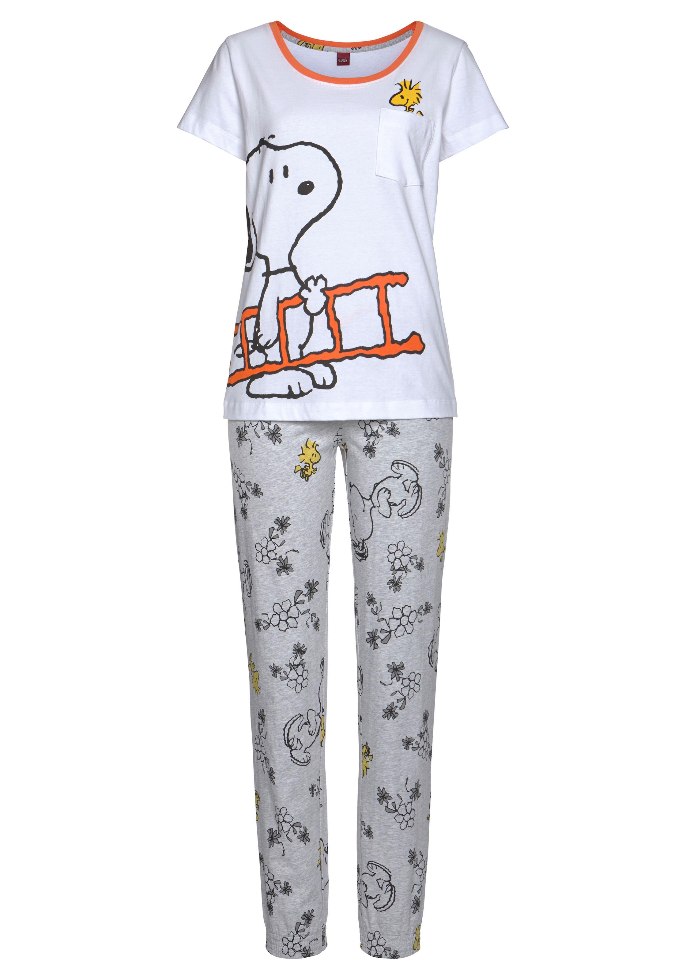 Peanuts Pyjama, (2 tlg.), mit Snoopy und Woodstock Druck