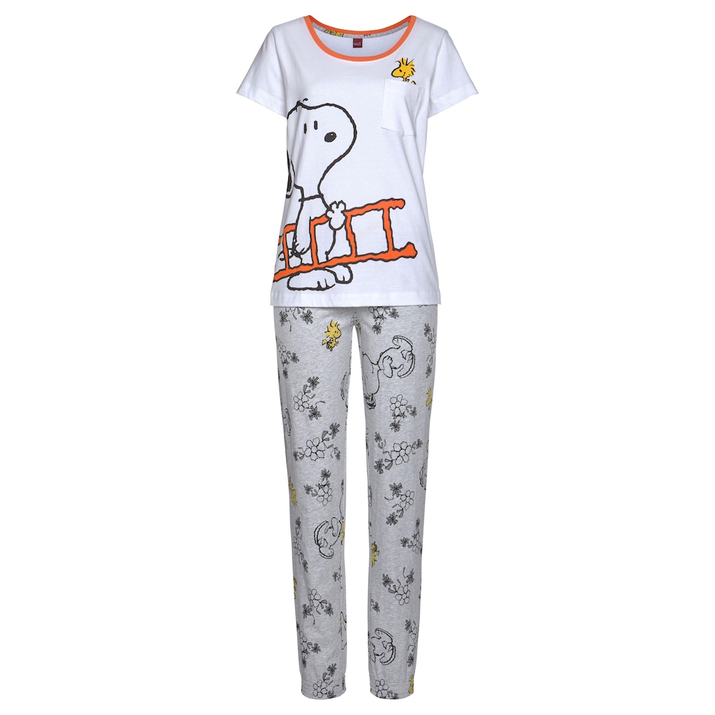 Peanuts Pyjama, (2 tlg.), mit Snoopy und Woodstock Druck