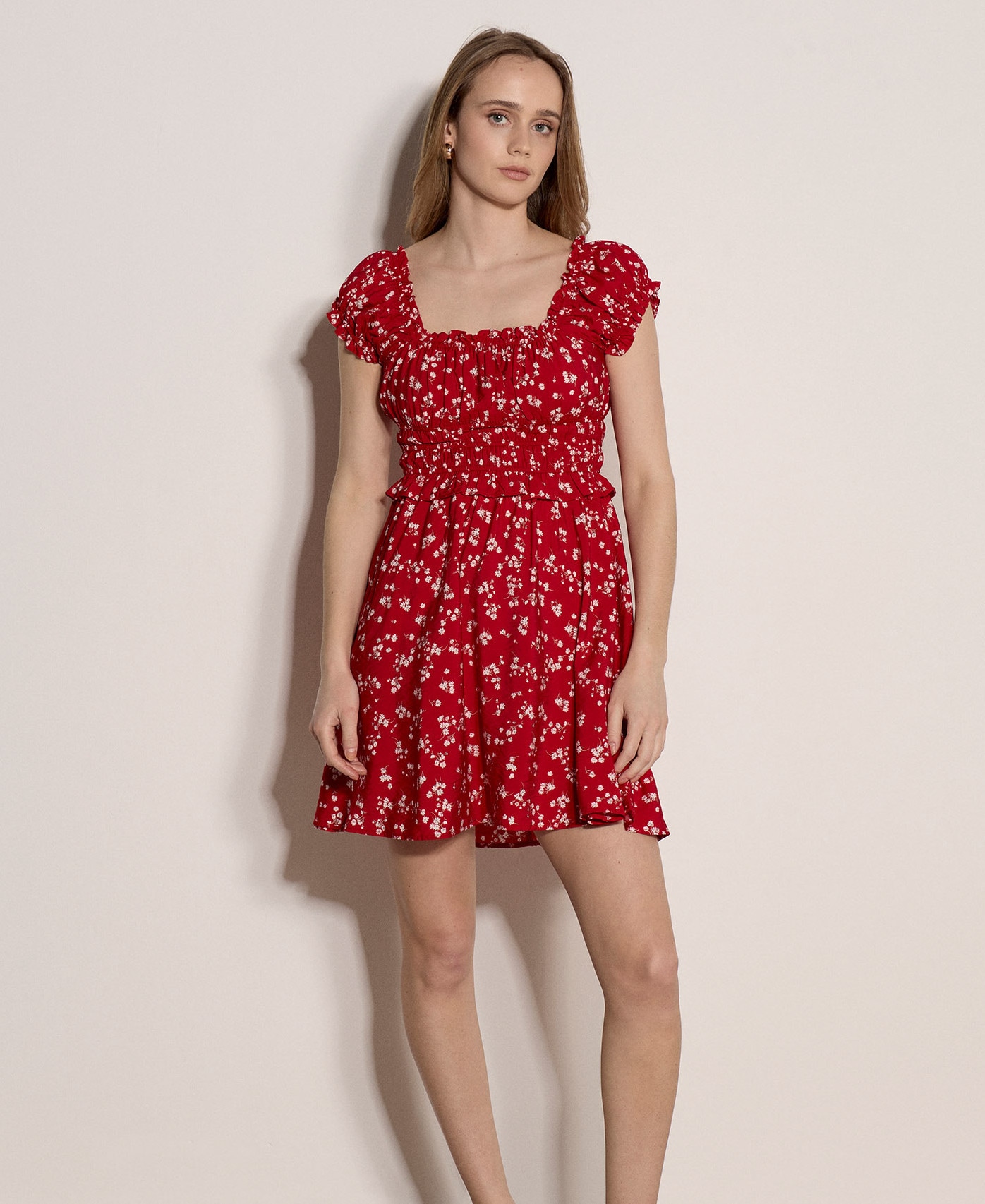 Apricot Minikleid »Minikleid« mit Rüschen
